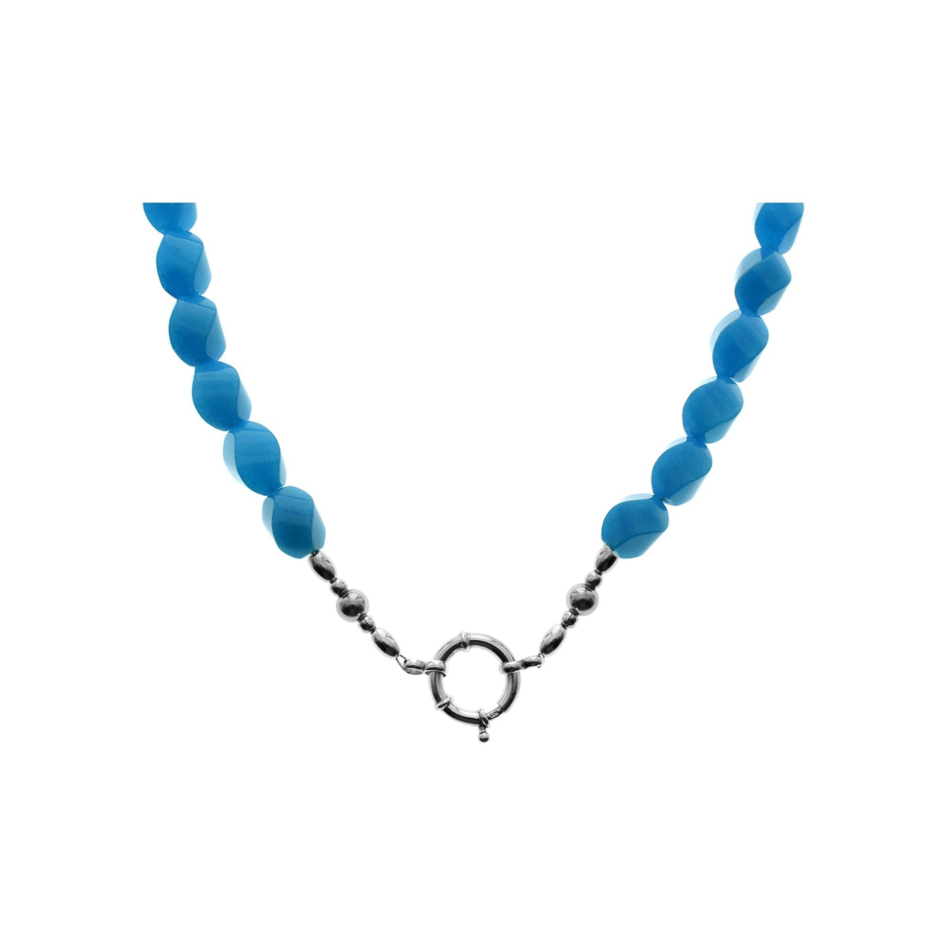 Chloe beaded dyed jade necklace
