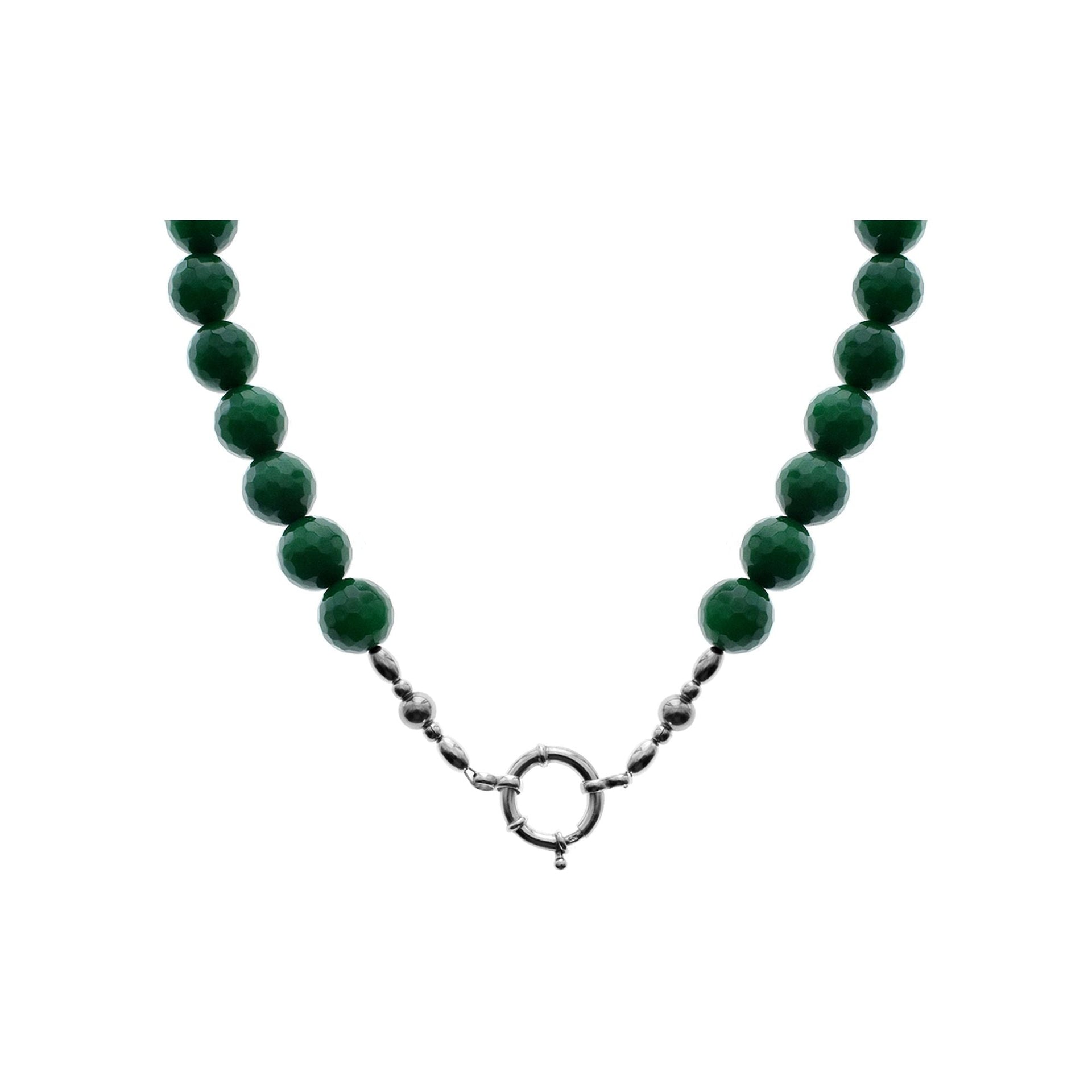 Chloe beaded emerald quartz necklace