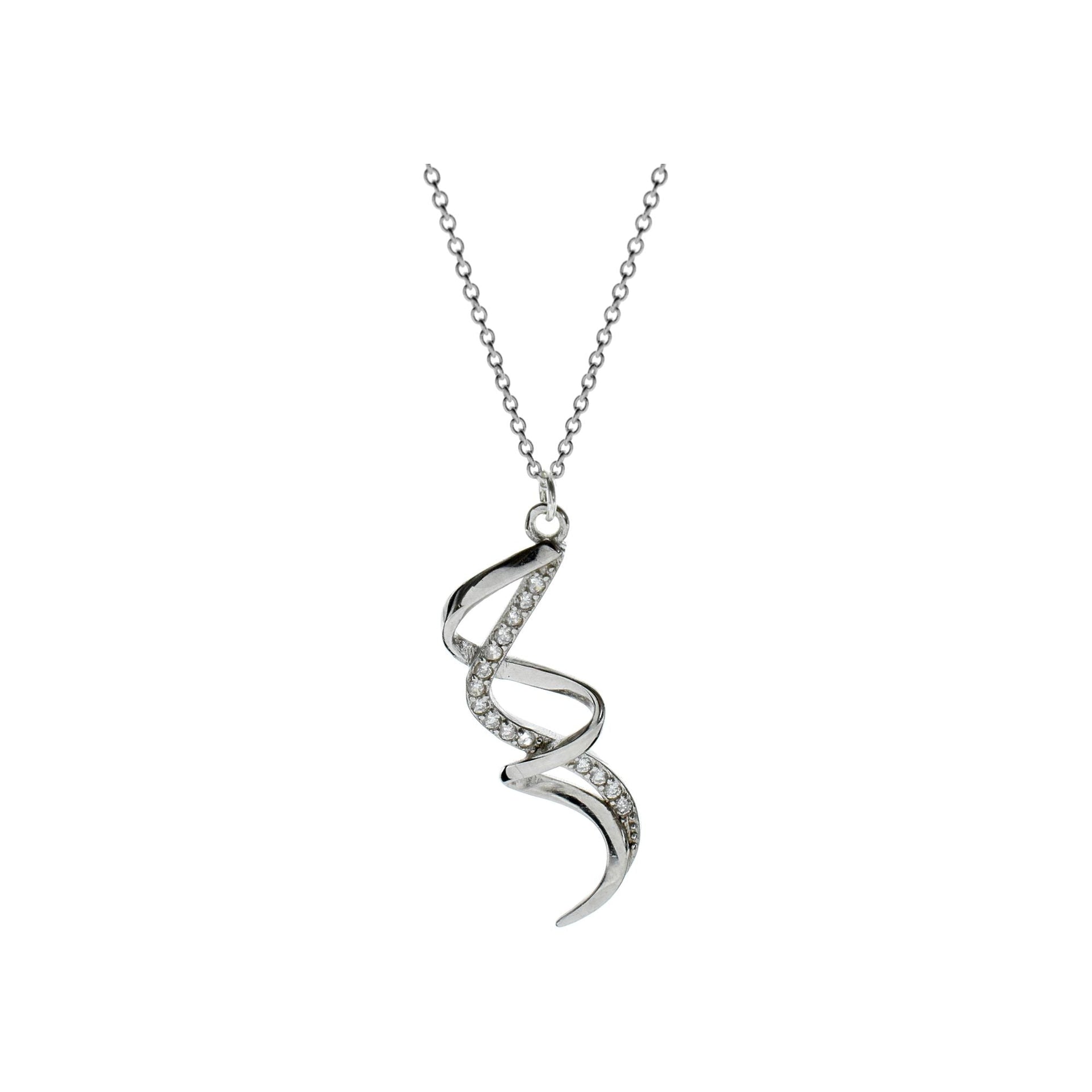 Chloe CZ wavy necklace