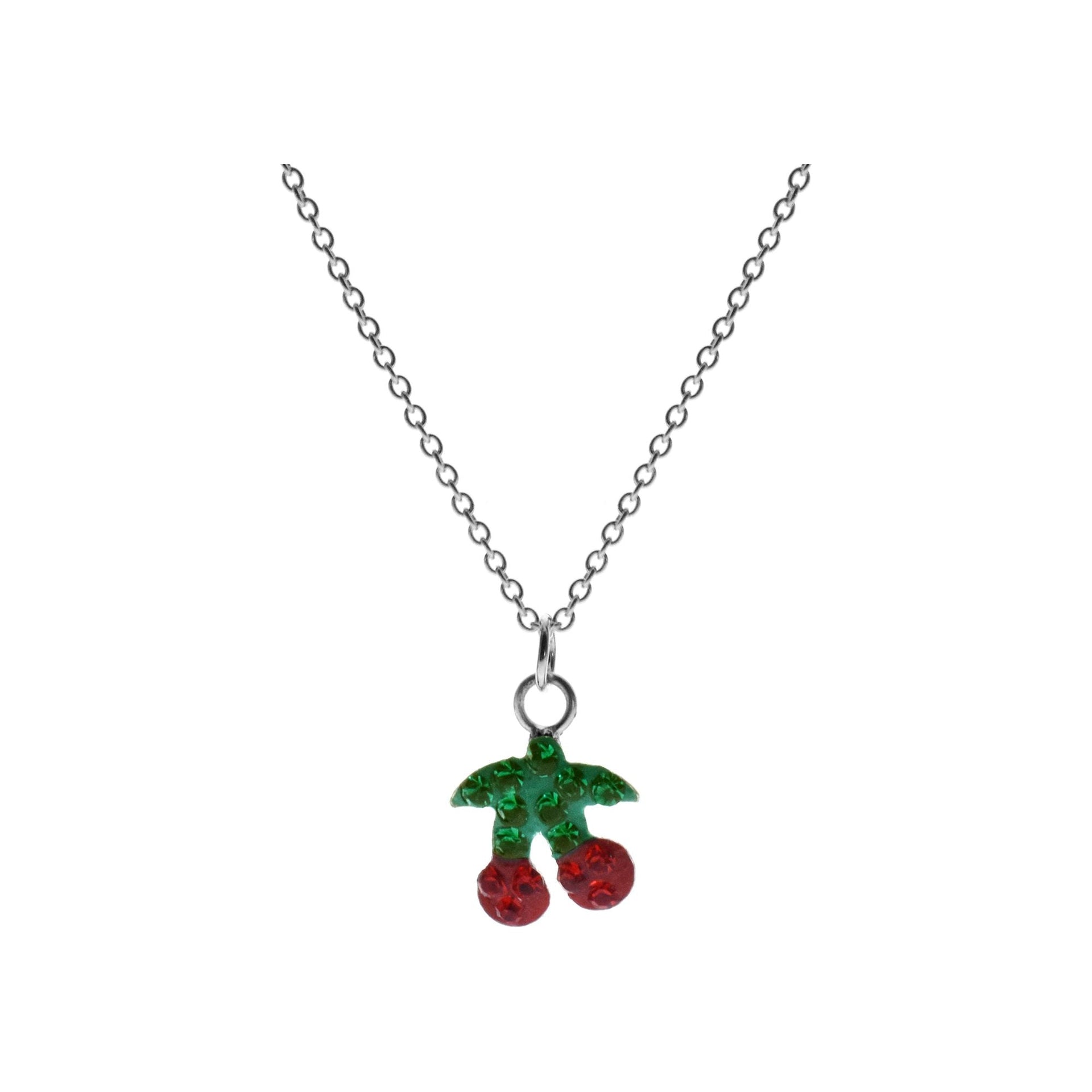 Poppy holly necklace with crystal