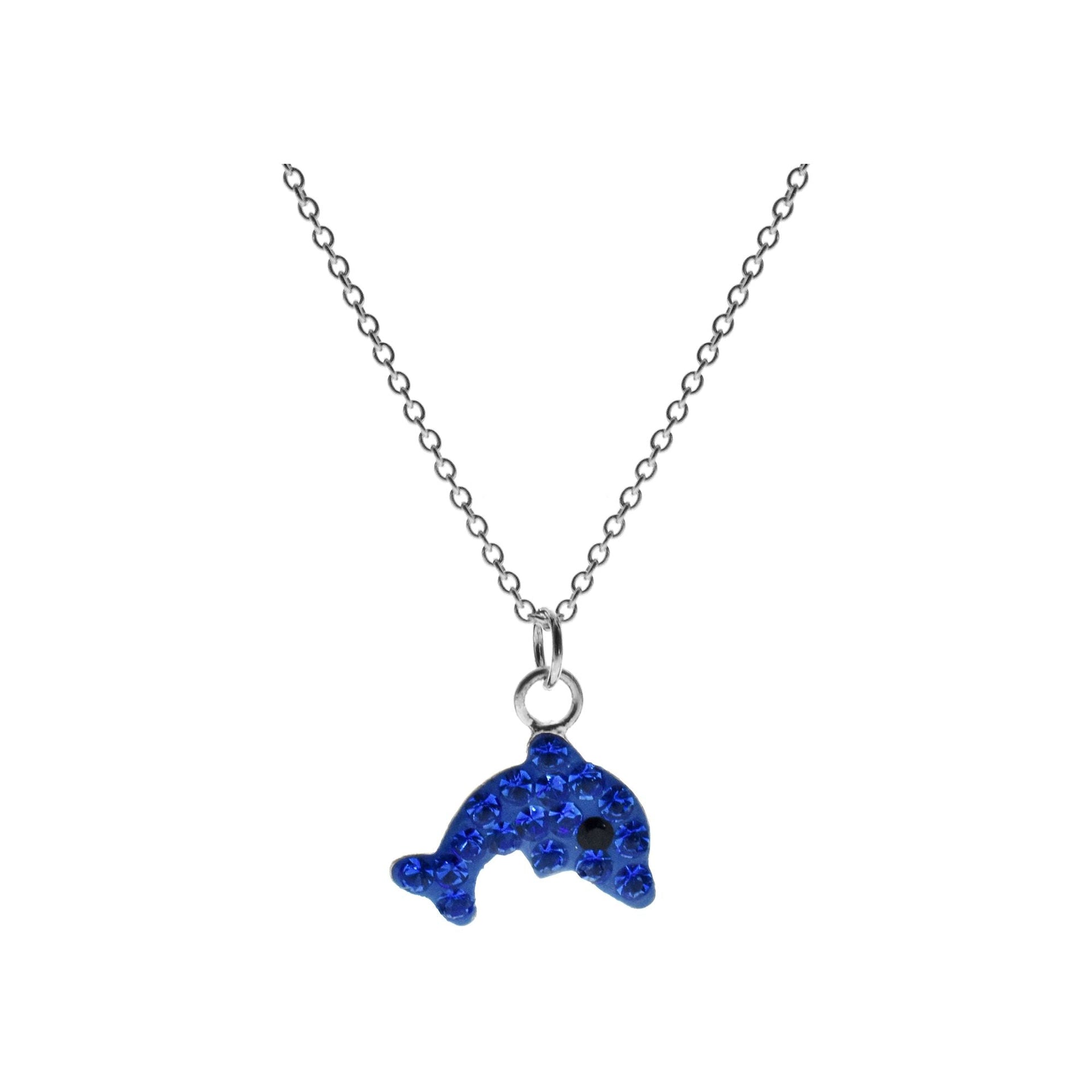 Poppy dolphin necklace with crystal