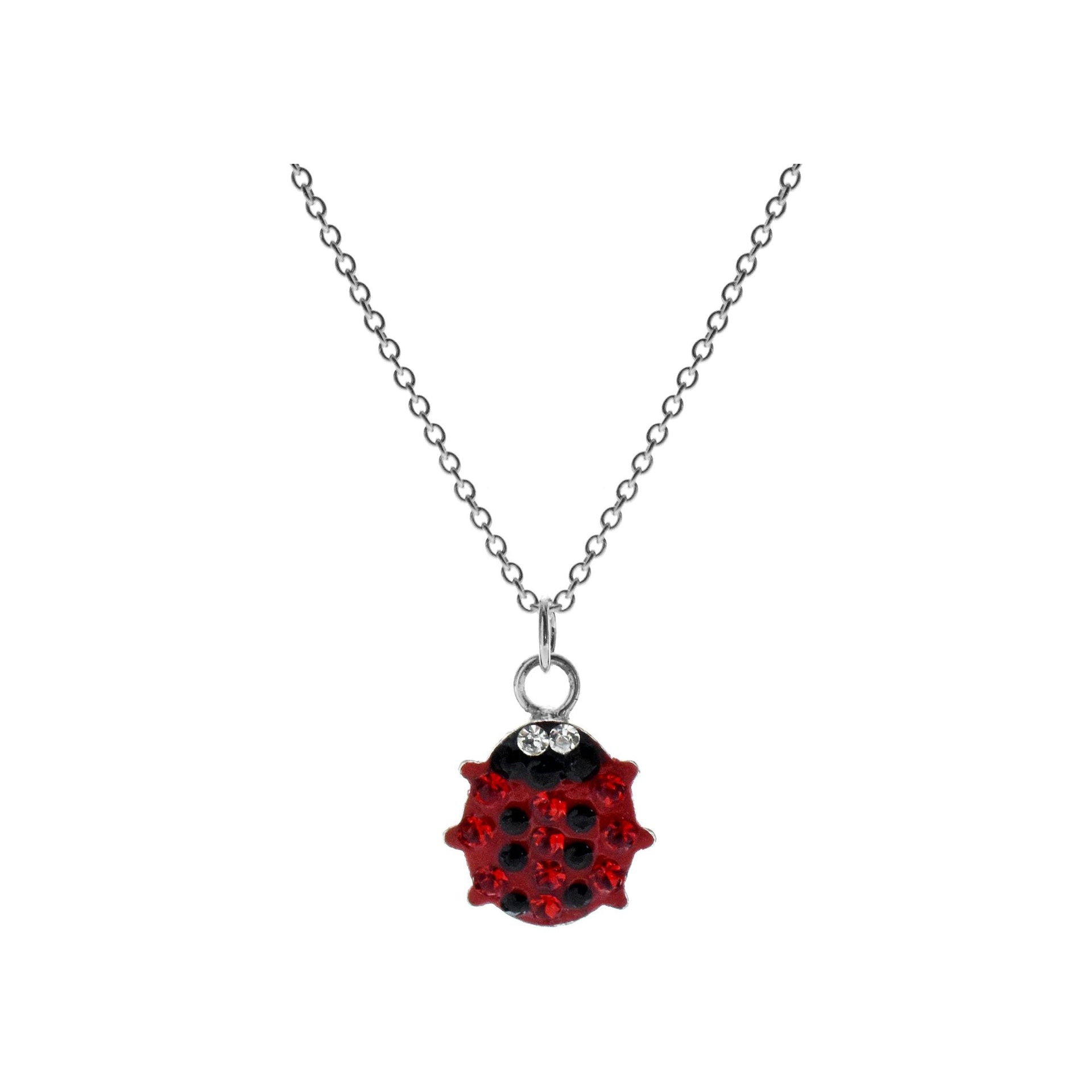 Poppy ladybird necklace with crystal