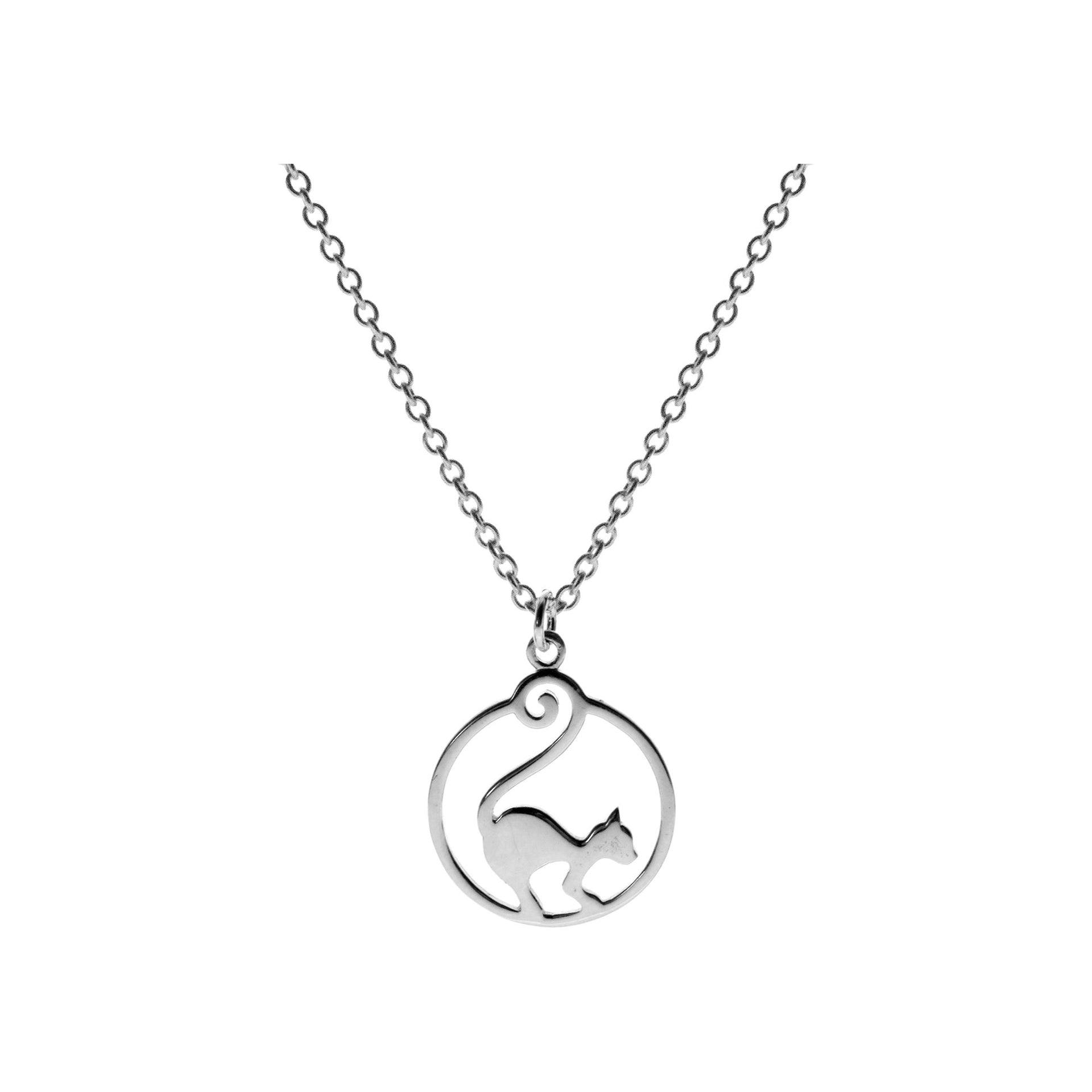Cora encircled cat necklace (B)