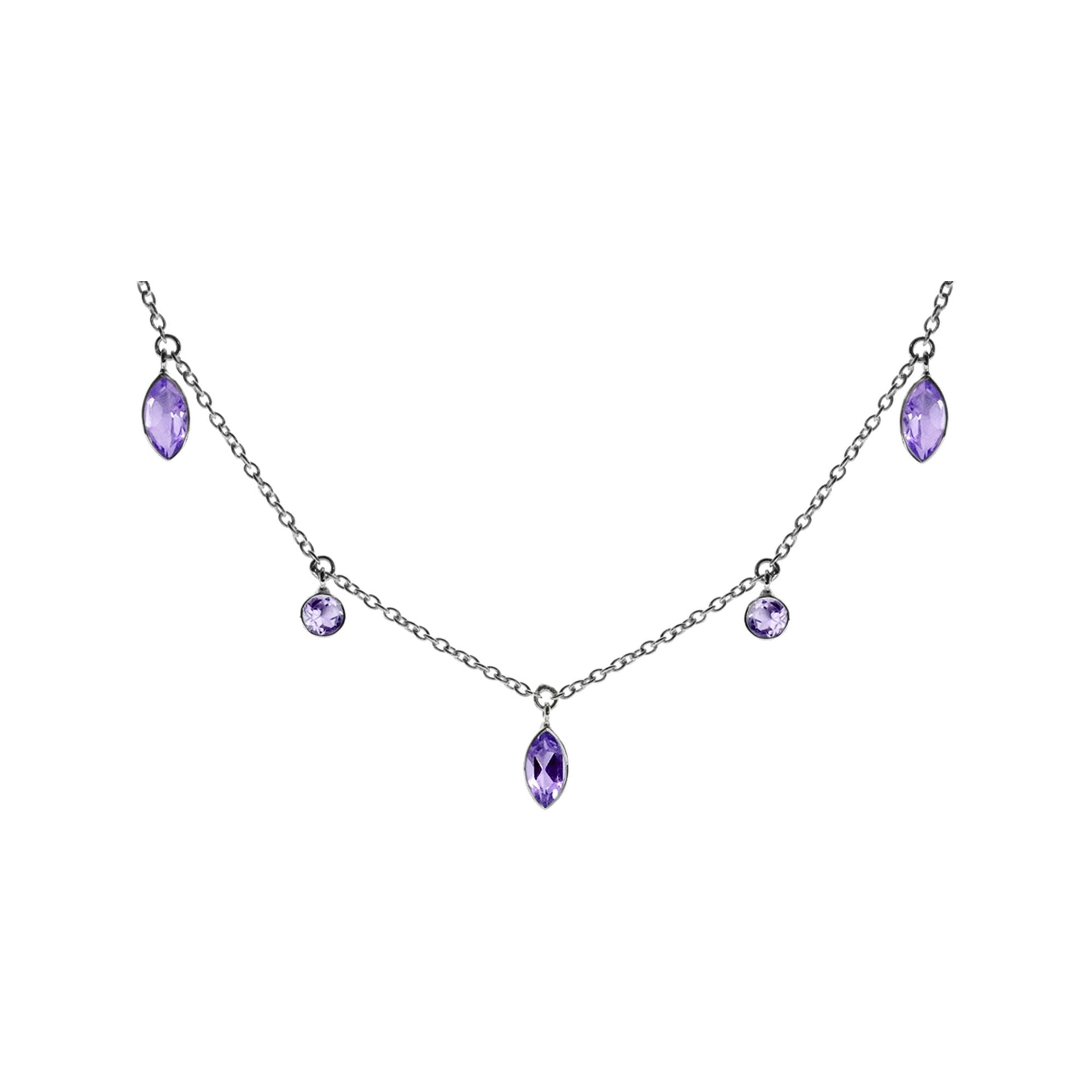Bridget marquis & round amethyst necklace