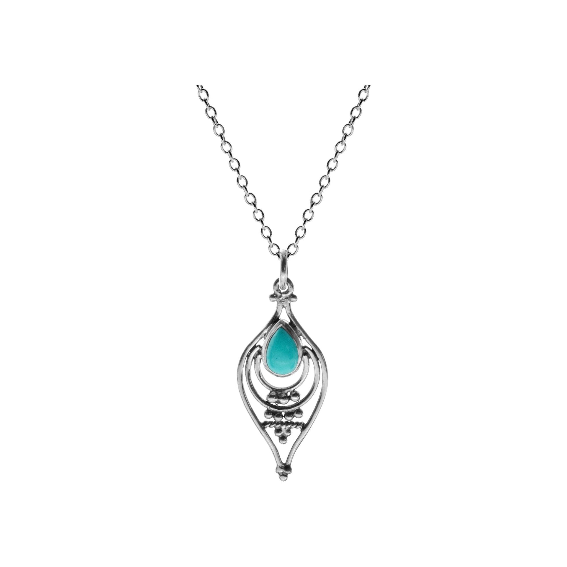 Chloe ellipse turquoise necklace