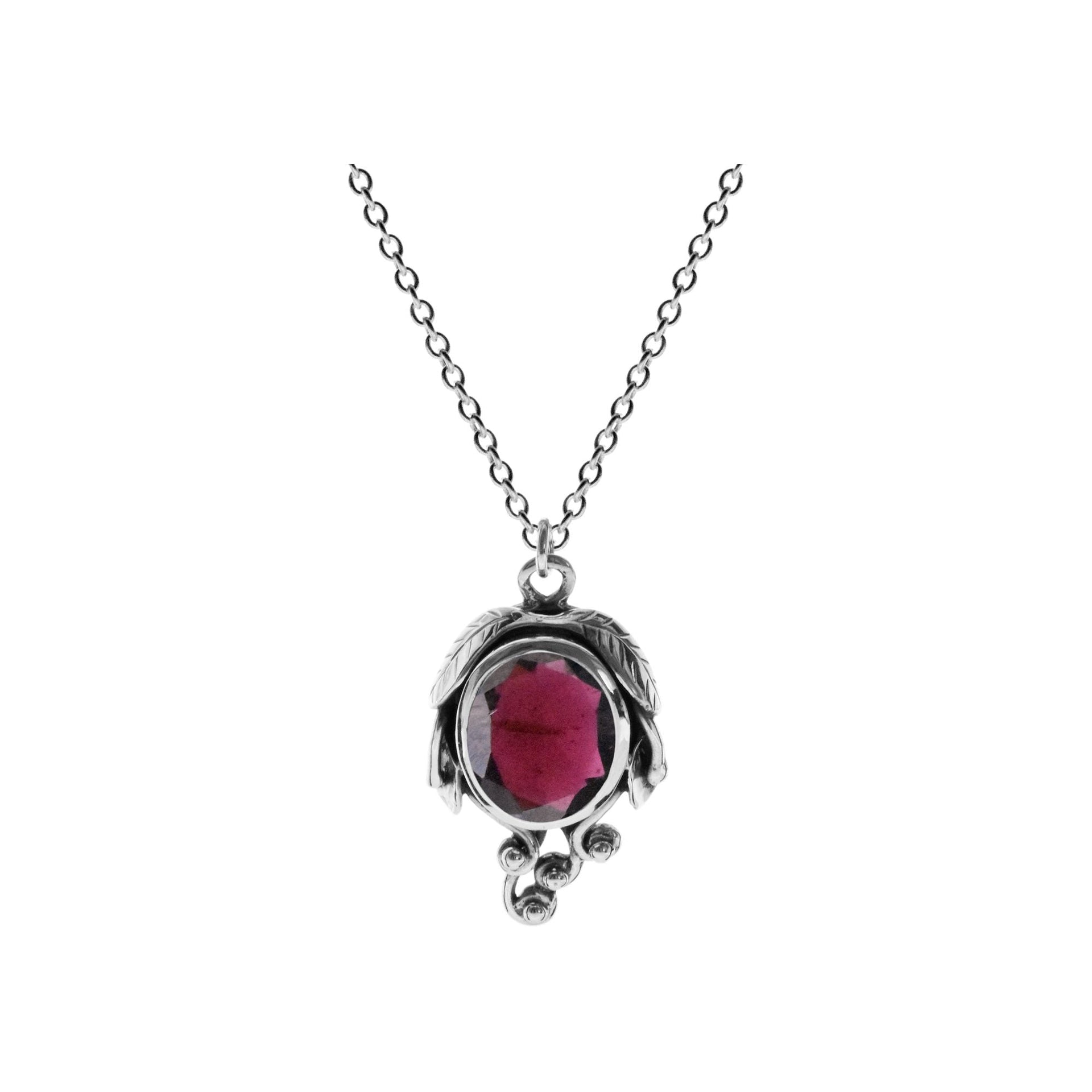 Catalina garnet vine necklace