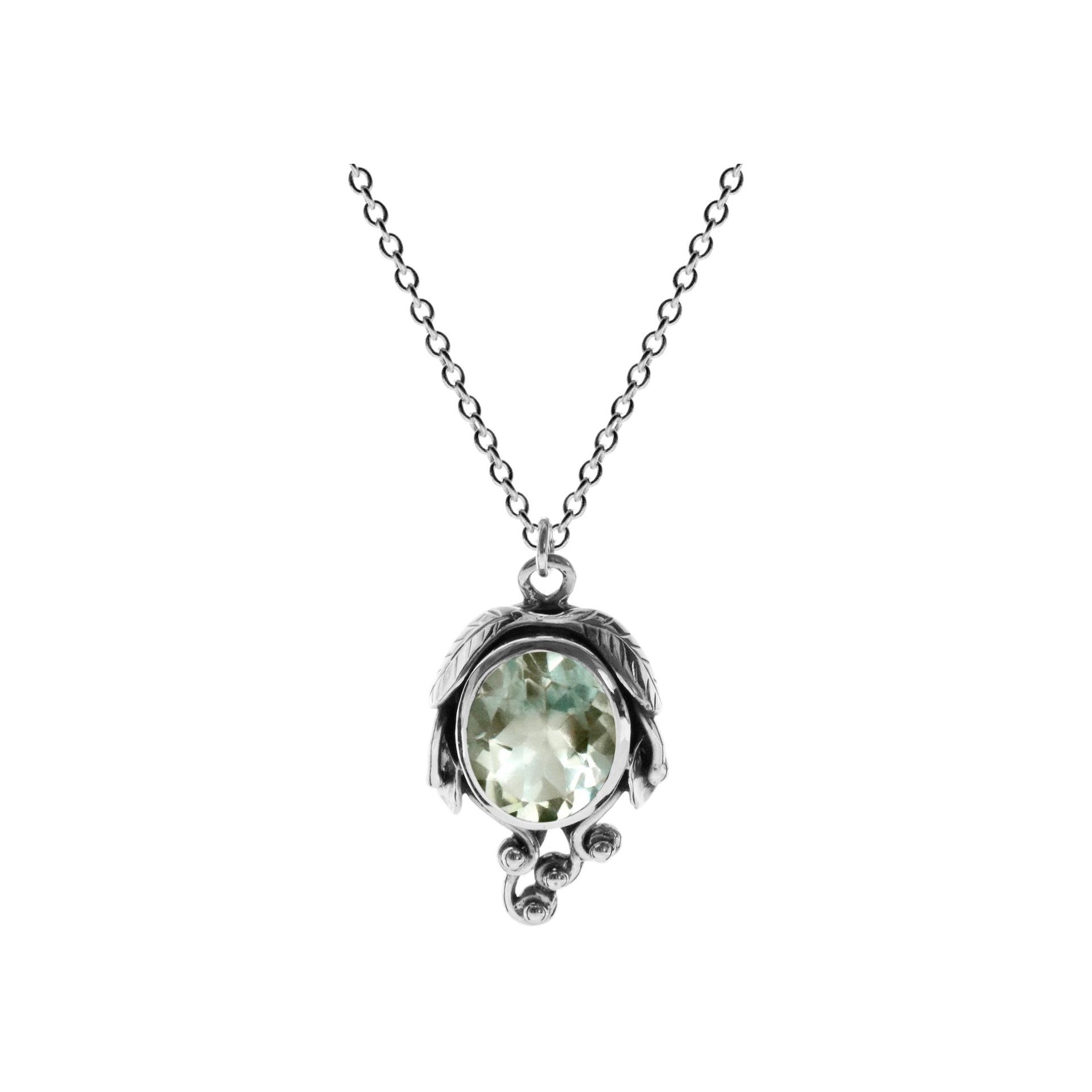 Catalina green amethyst vine necklace