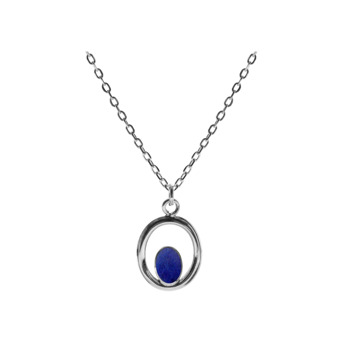 Smile lapis lazuli necklace with lightweight surround