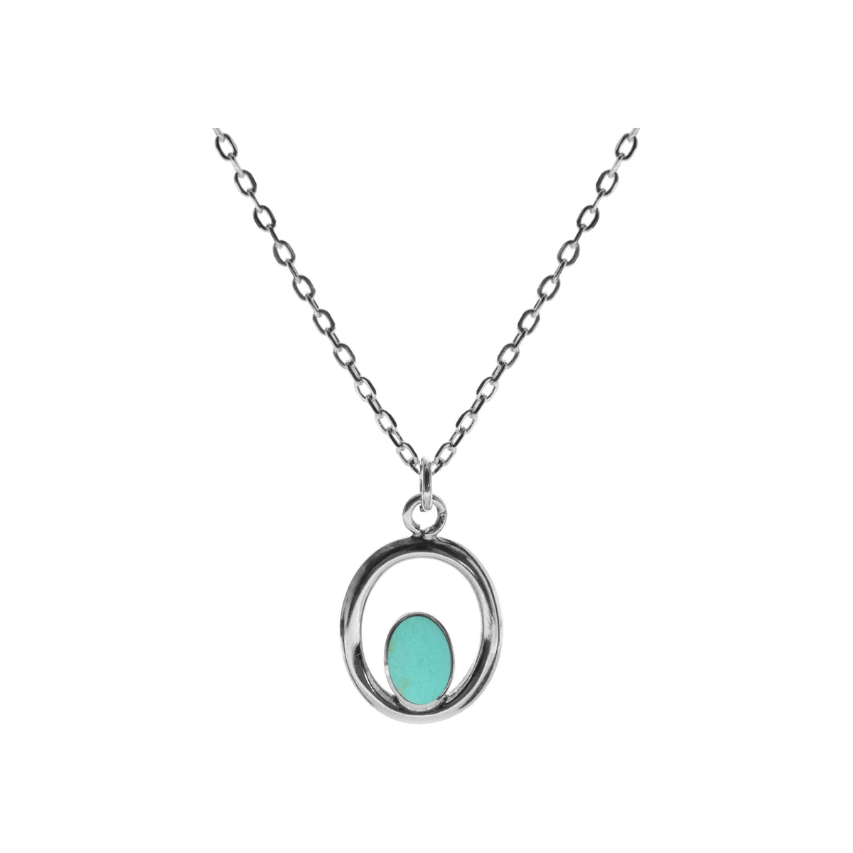 Smile turquoise necklace with lightweight surround