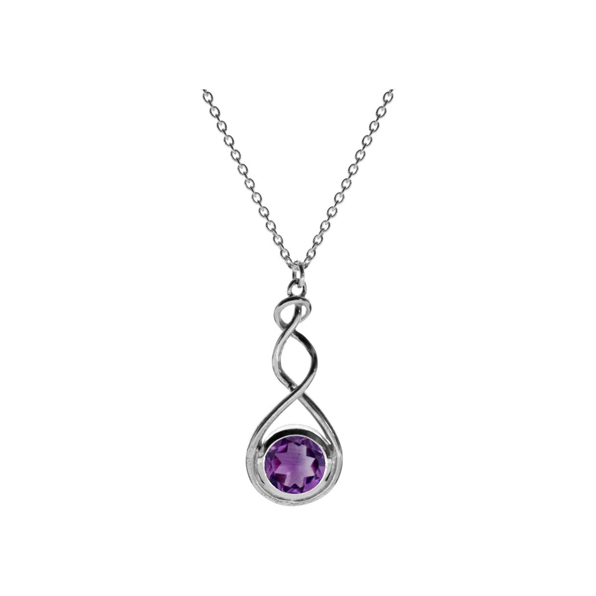 Amy squiggle amethyst necklace