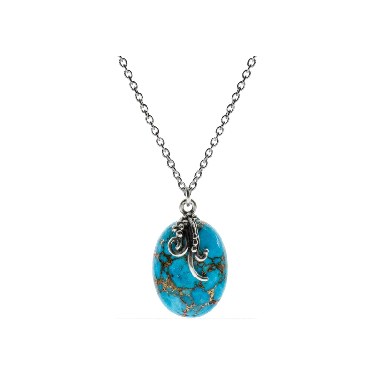 Viola blue mohave vine overlay necklace