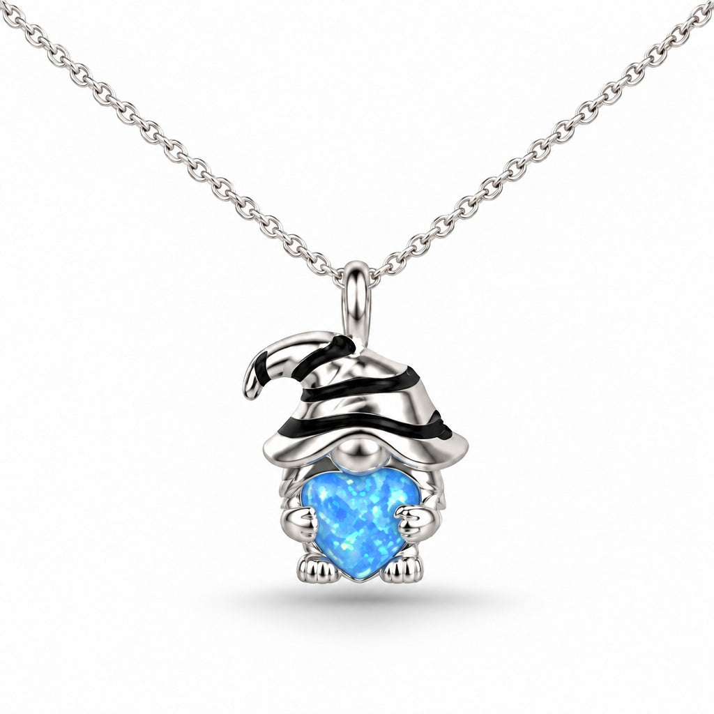 Sasha blue gonk necklace