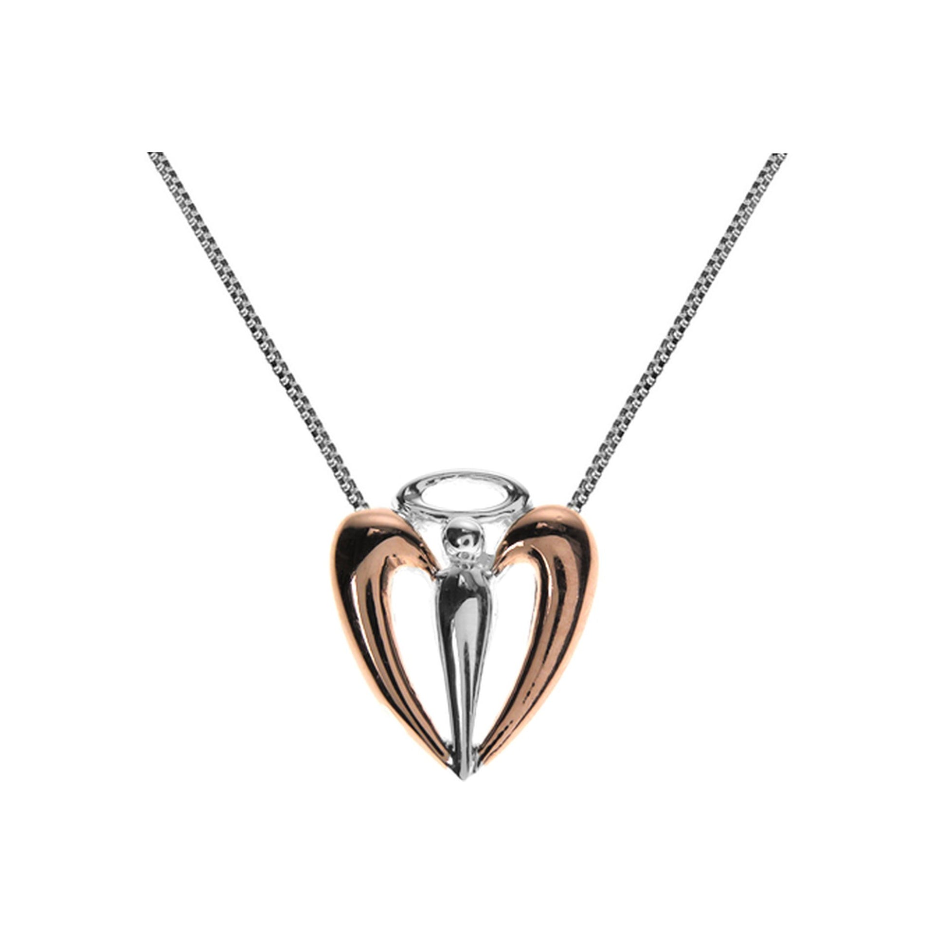 Angel necklace with rose gold plate