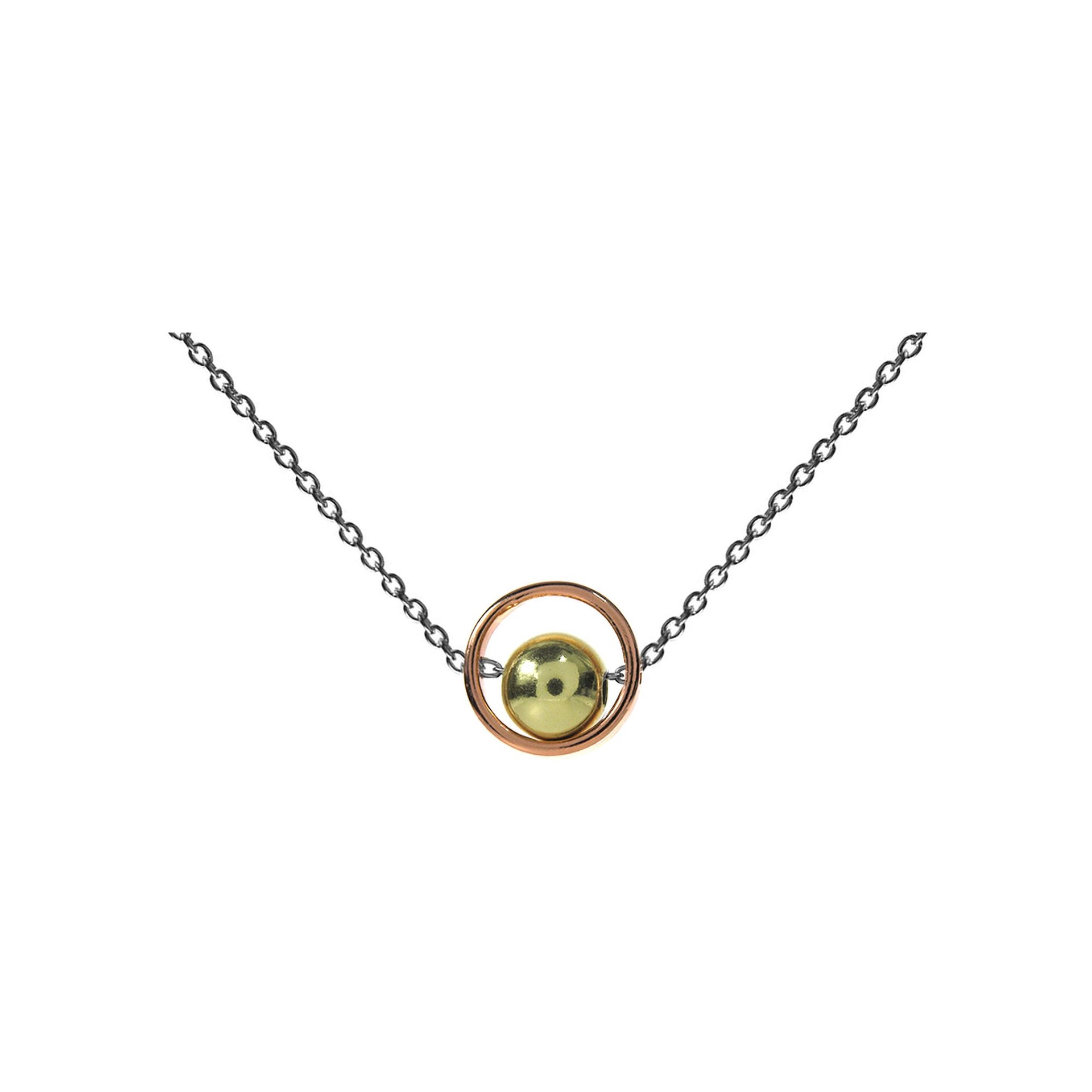 Necklace with gold plated hoop & ball