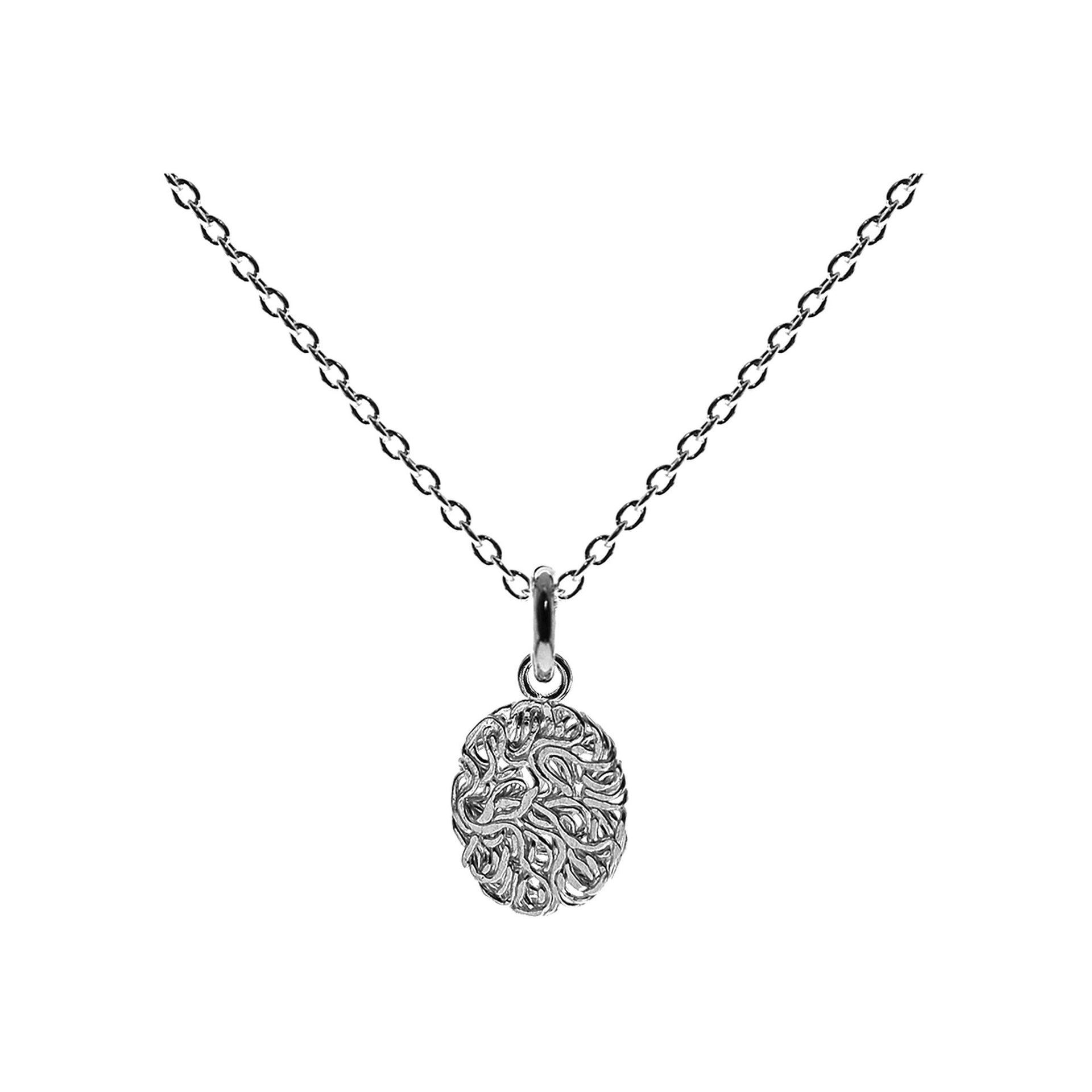 Necklace with oval abstract design