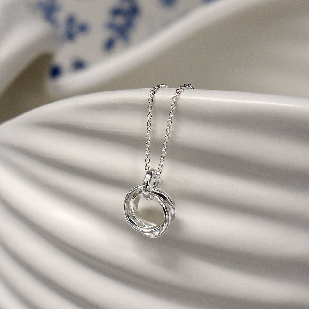 Joanna interlinked ring necklace