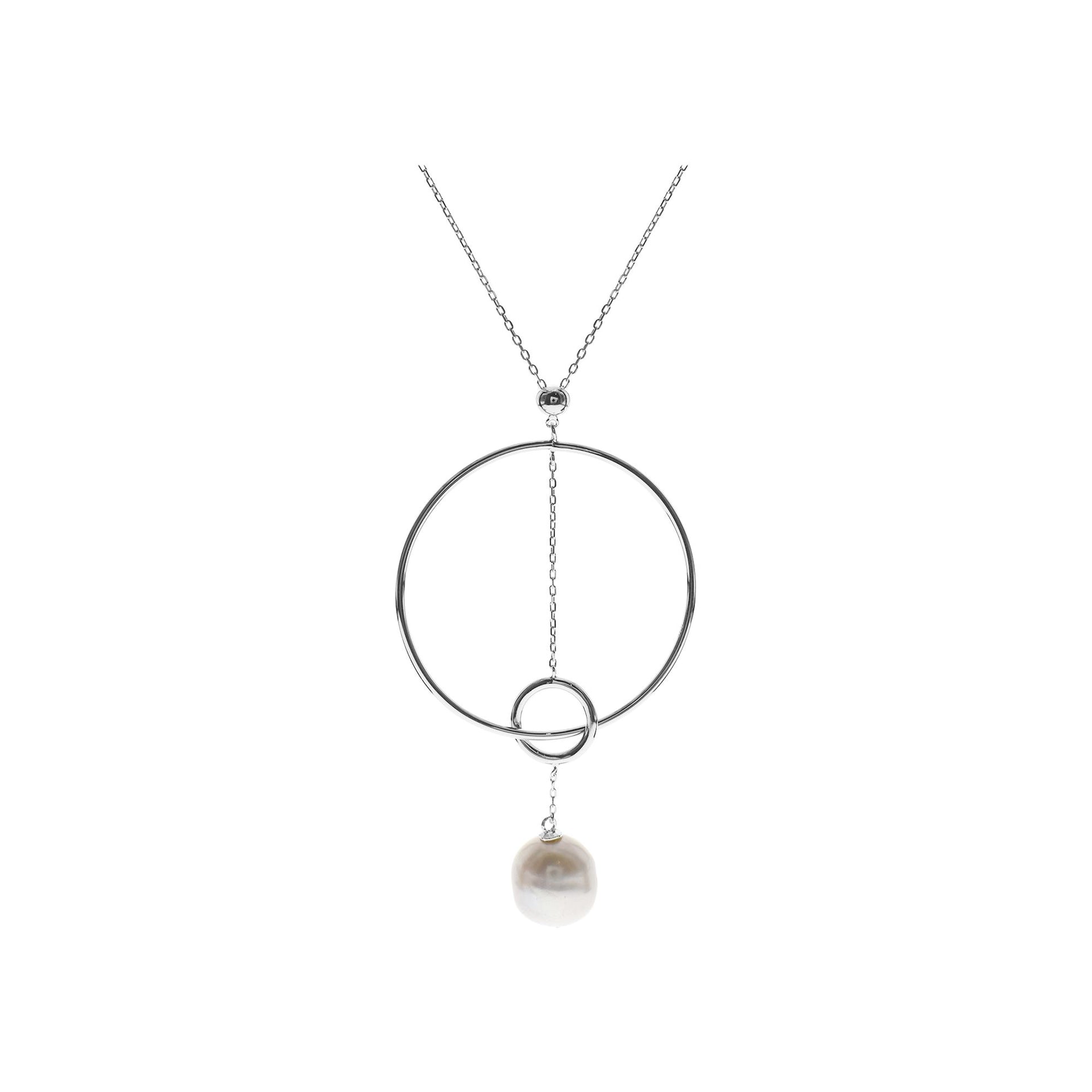Pendulum necklace with baroque pearl