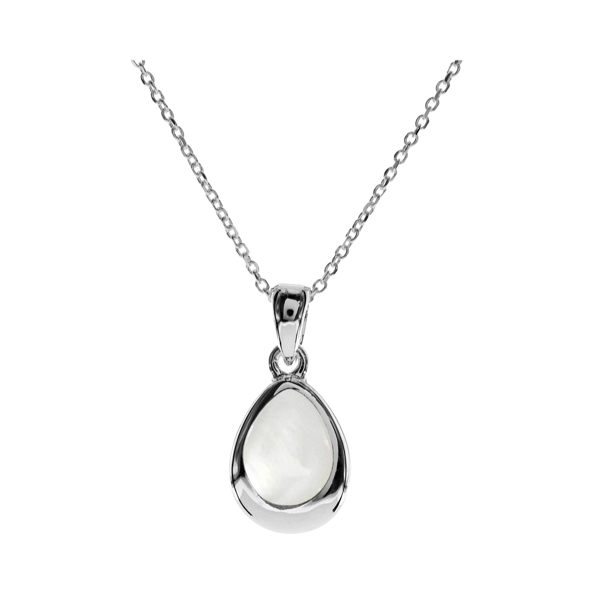 Bronwen teardrop mother of pearl necklace