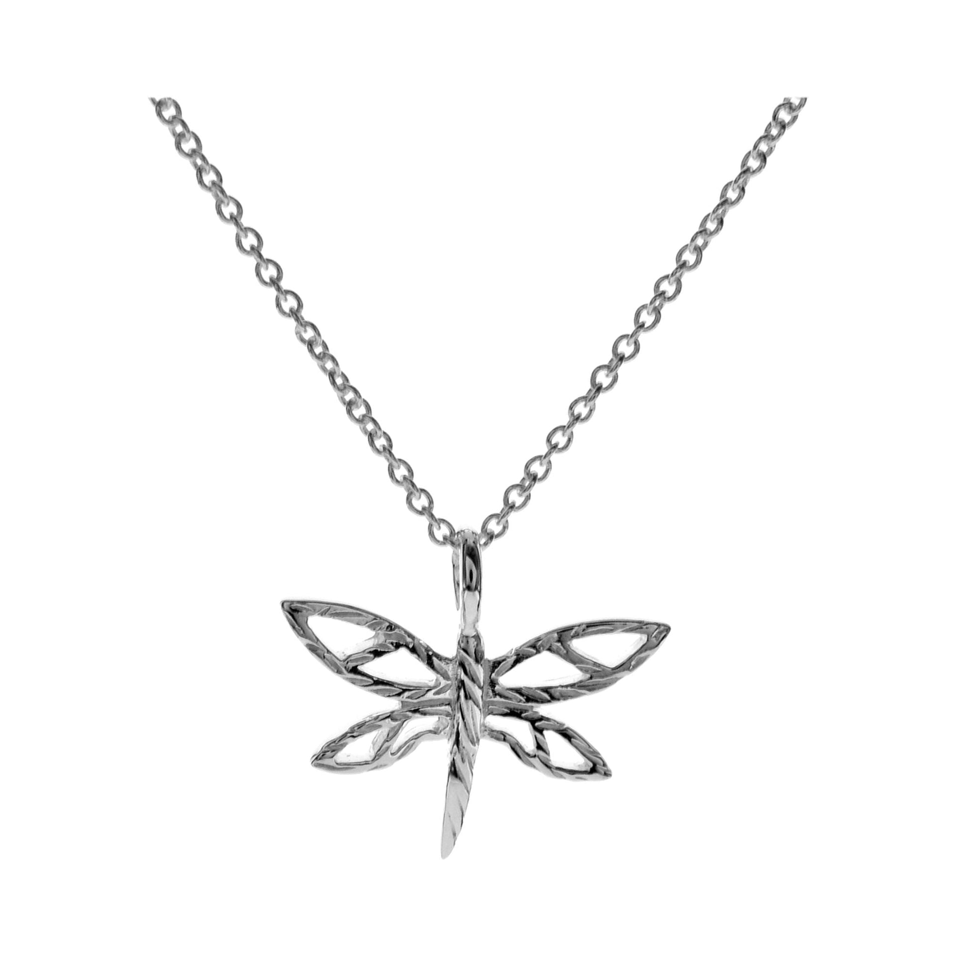 Matilda diamond-cut dragonfly necklace