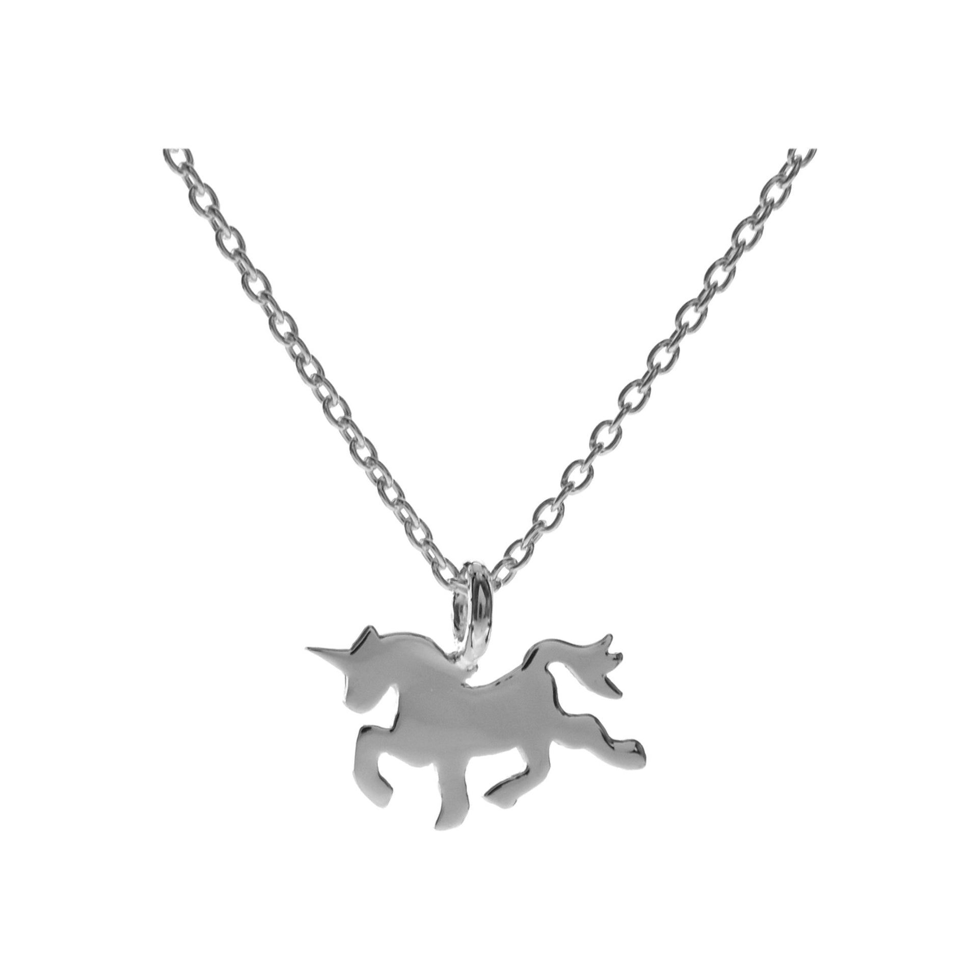 Flat unicorn necklace