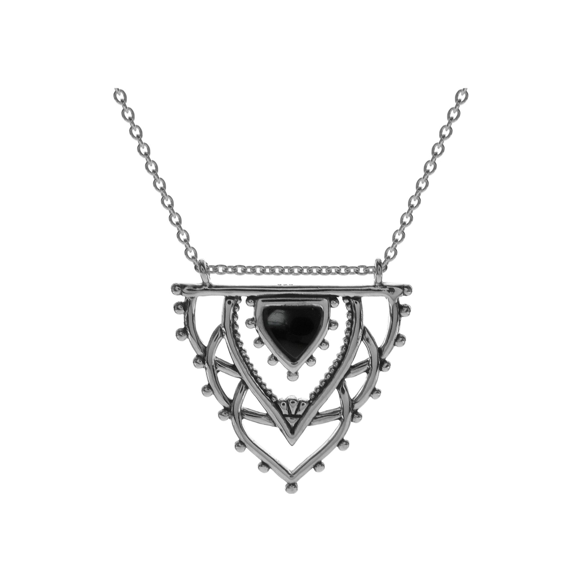 Zora art nouveau style necklace with black onyx