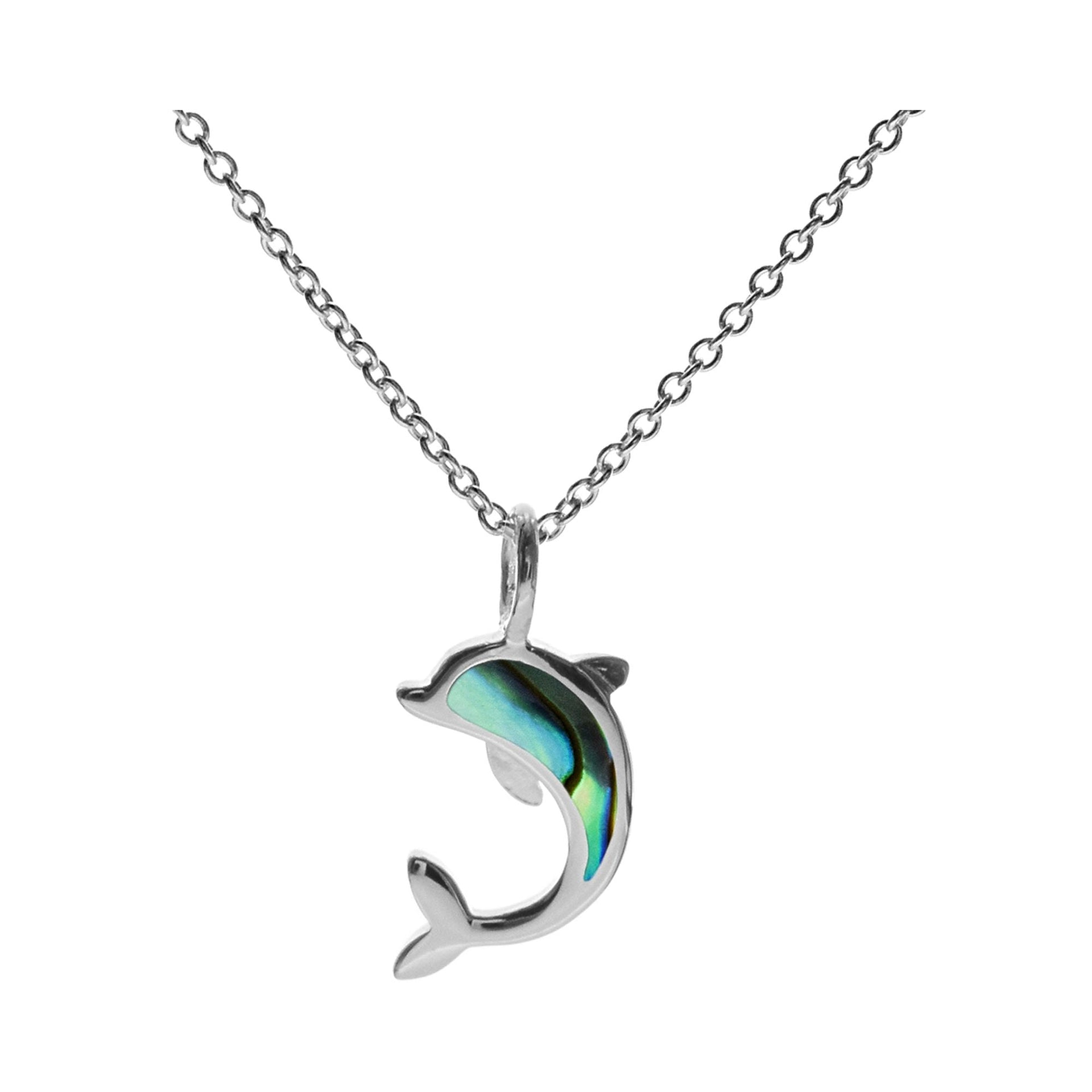 Leona dolphin with paua shell inlay necklace