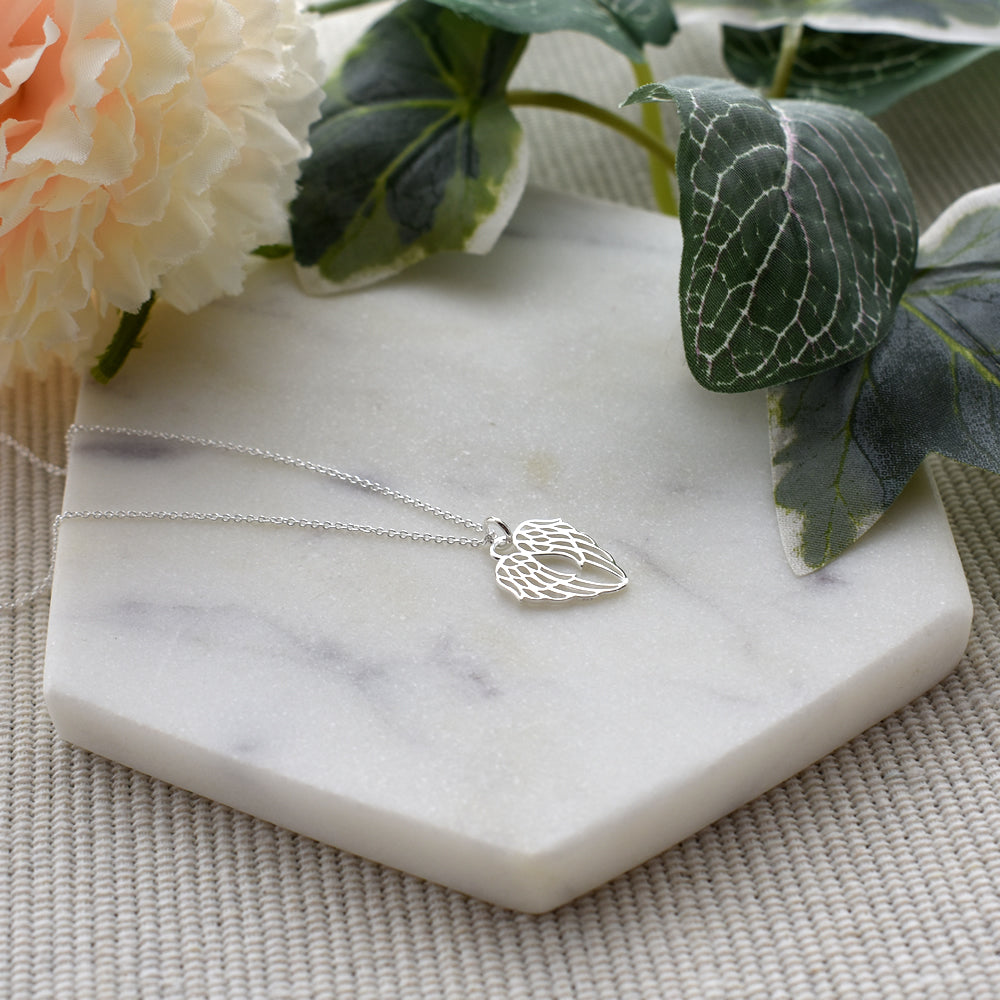 Zora cut out angel wings necklace
