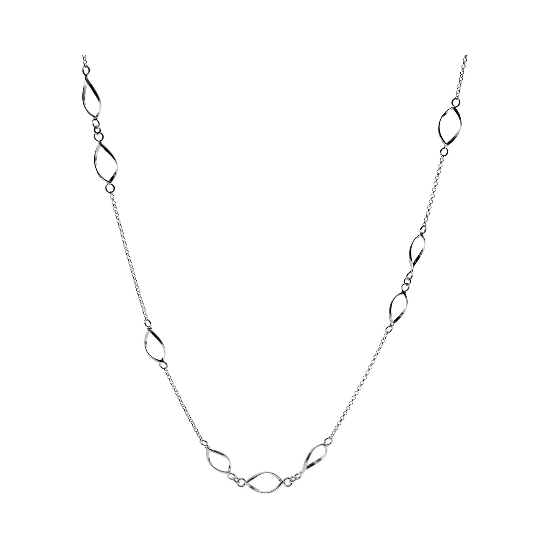 Phoebe twisted marquis link necklace