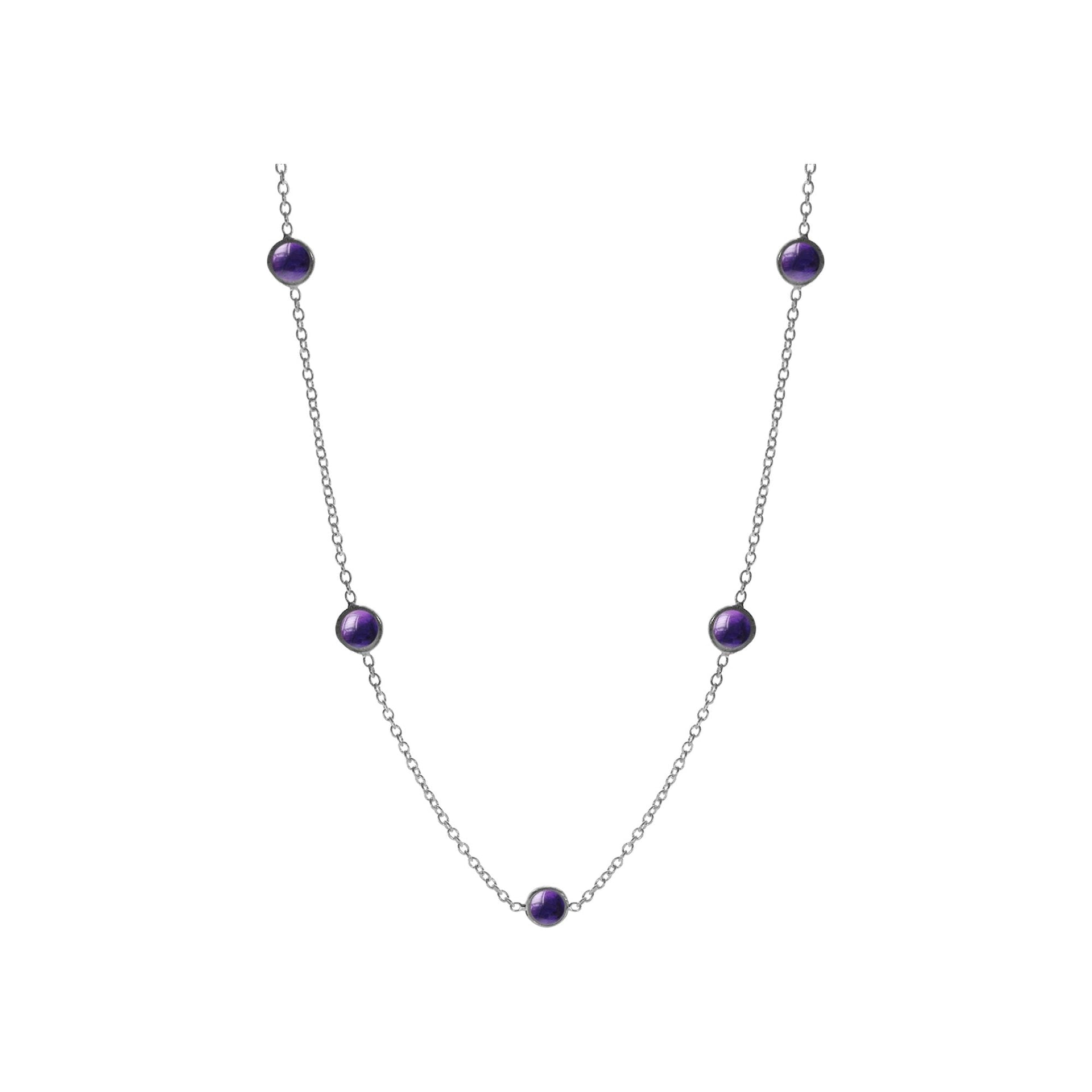 Bridget five stone amethyst chain necklace