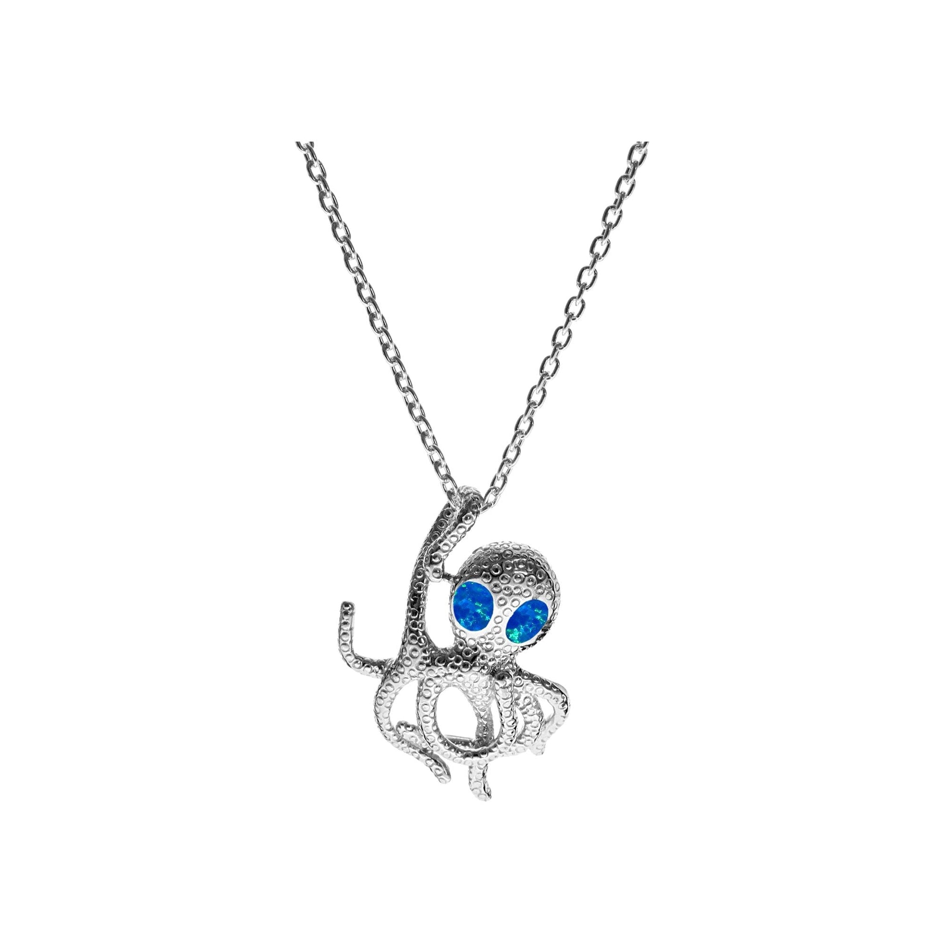 Ana octopus necklet with blue eyes