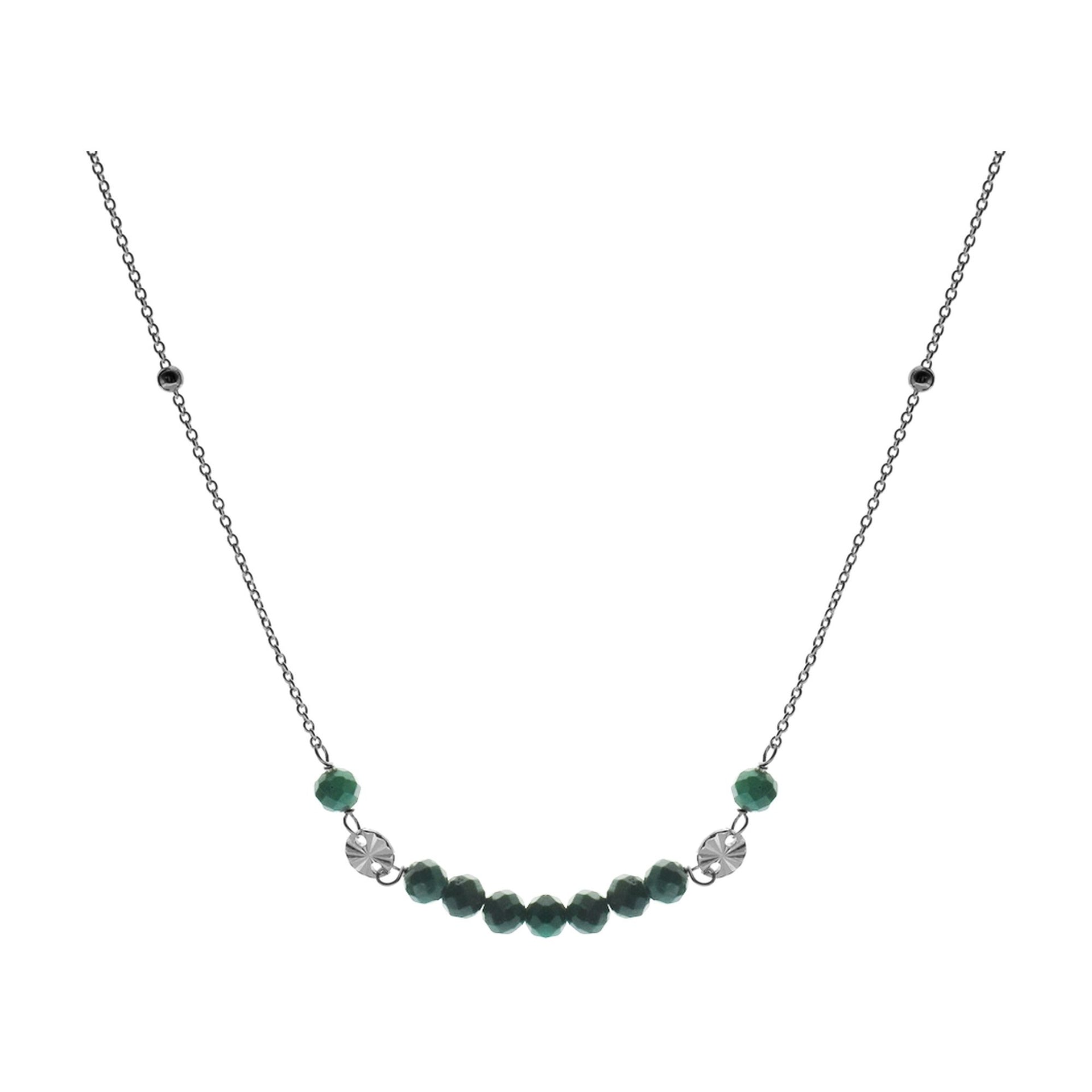 Jaelyn malachite and satellite chain necklet