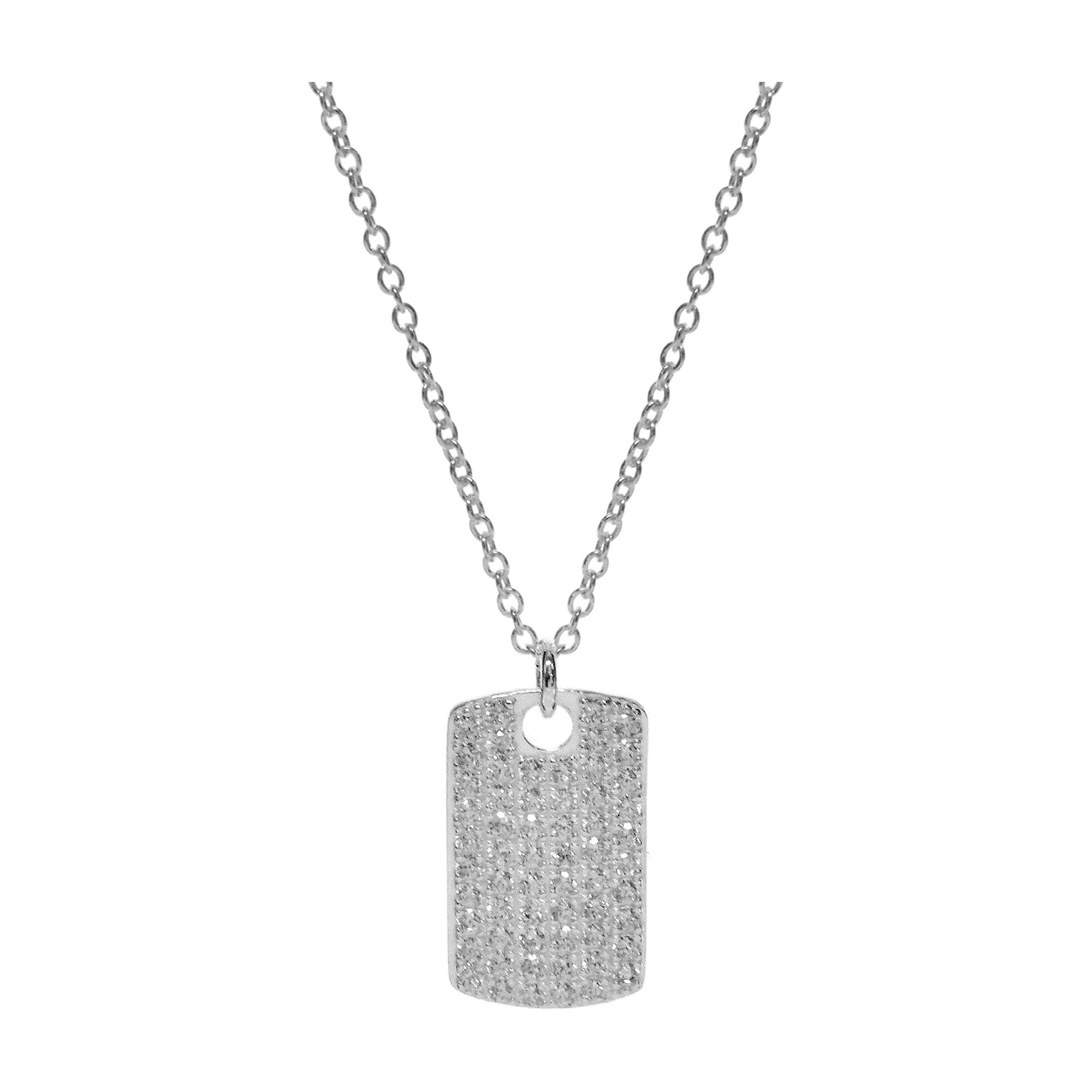Davina dog tag pendant & chain