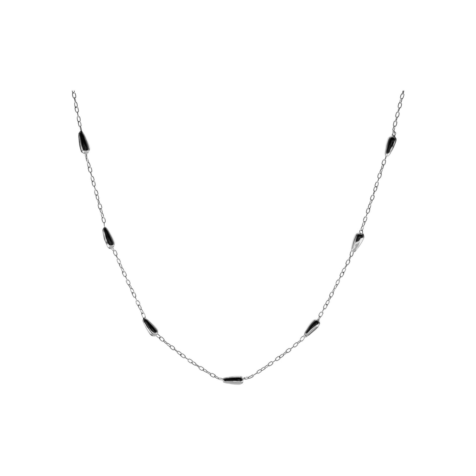 Bria delicate chain necklace with silver droplets