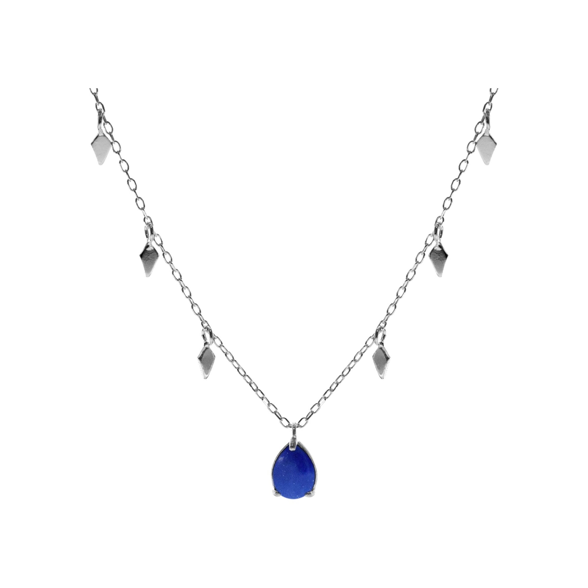 Bridget lapis lazuli kite charm necklace