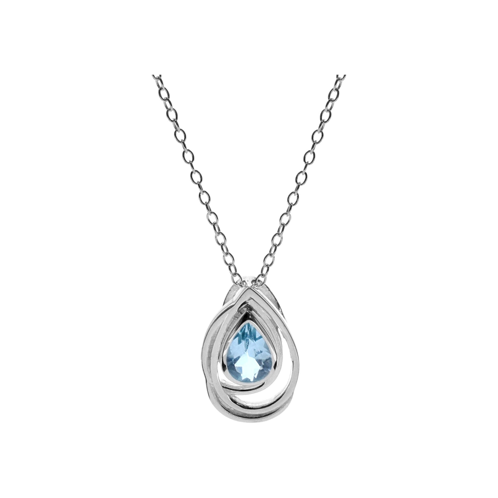 Viola blue topaz wrap necklace