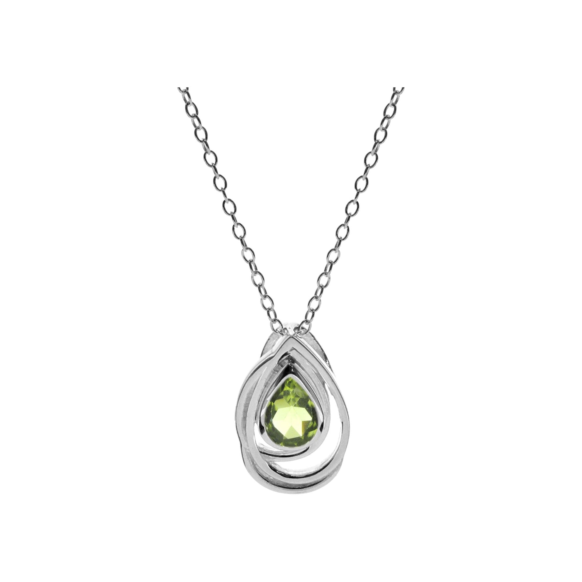 Viola peridot wrap necklace