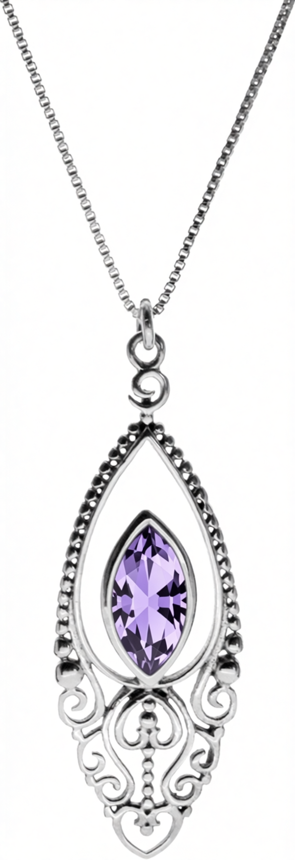 Catalina ornate amethyst necklace