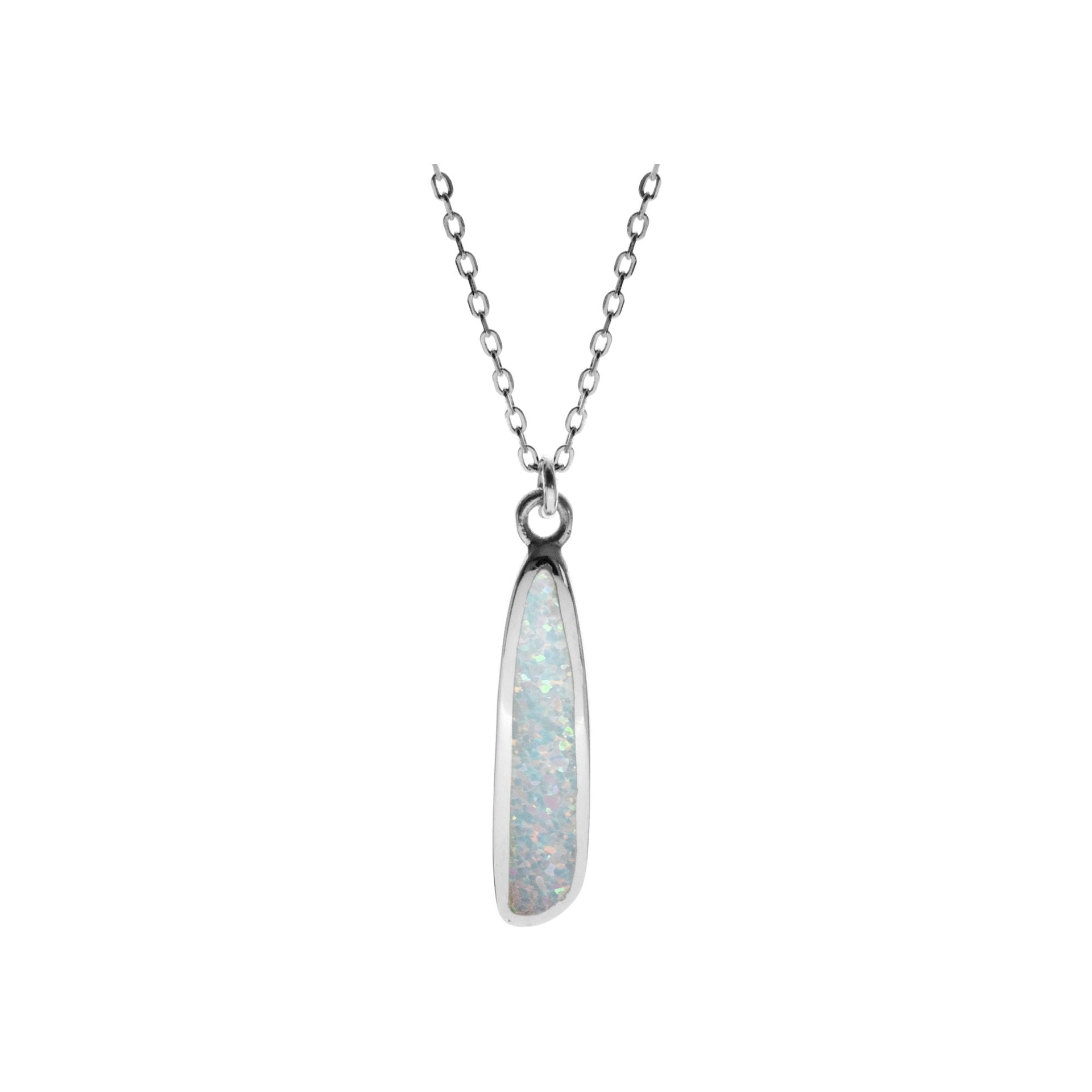 Chloe irregular white opalique necklace