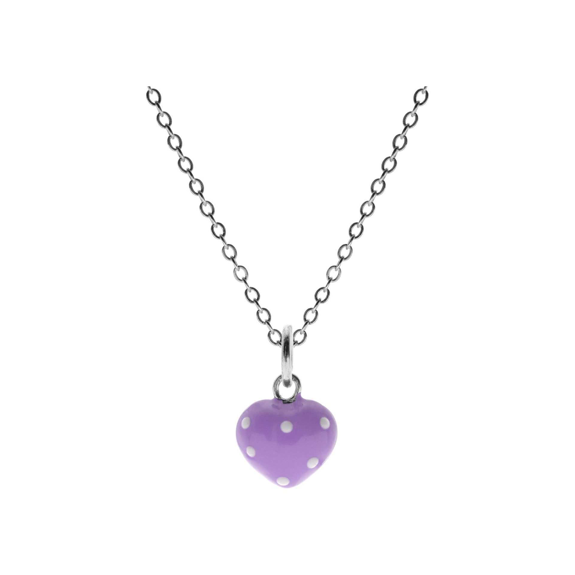 Poppy purple heart necklace