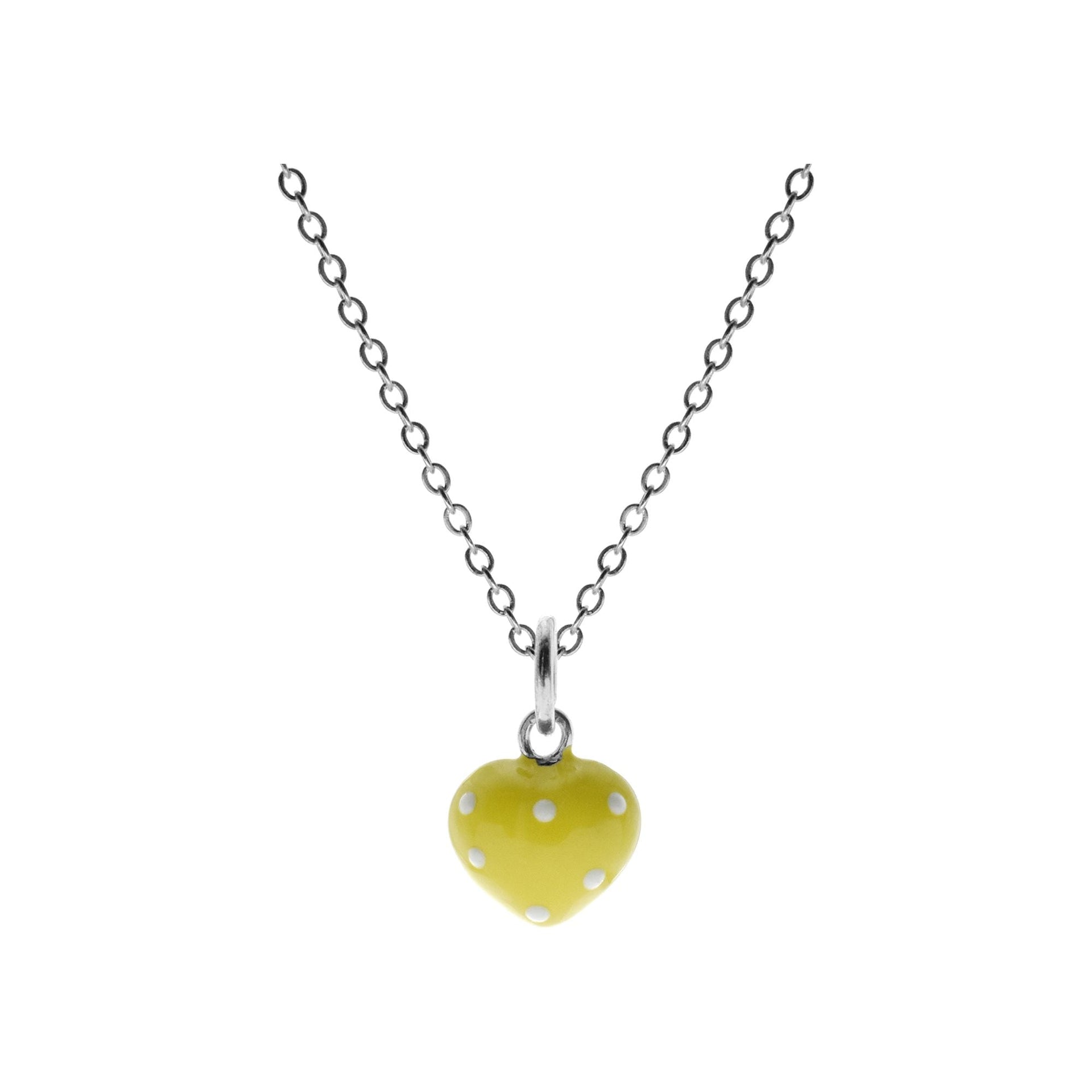 Poppy yellow heart necklace