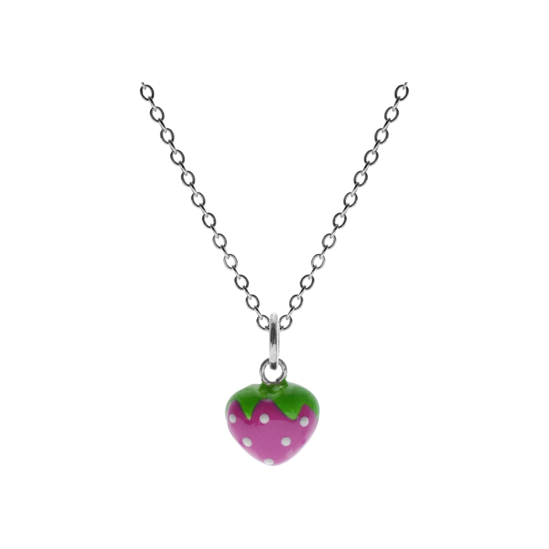 Poppy dark strawberry necklace