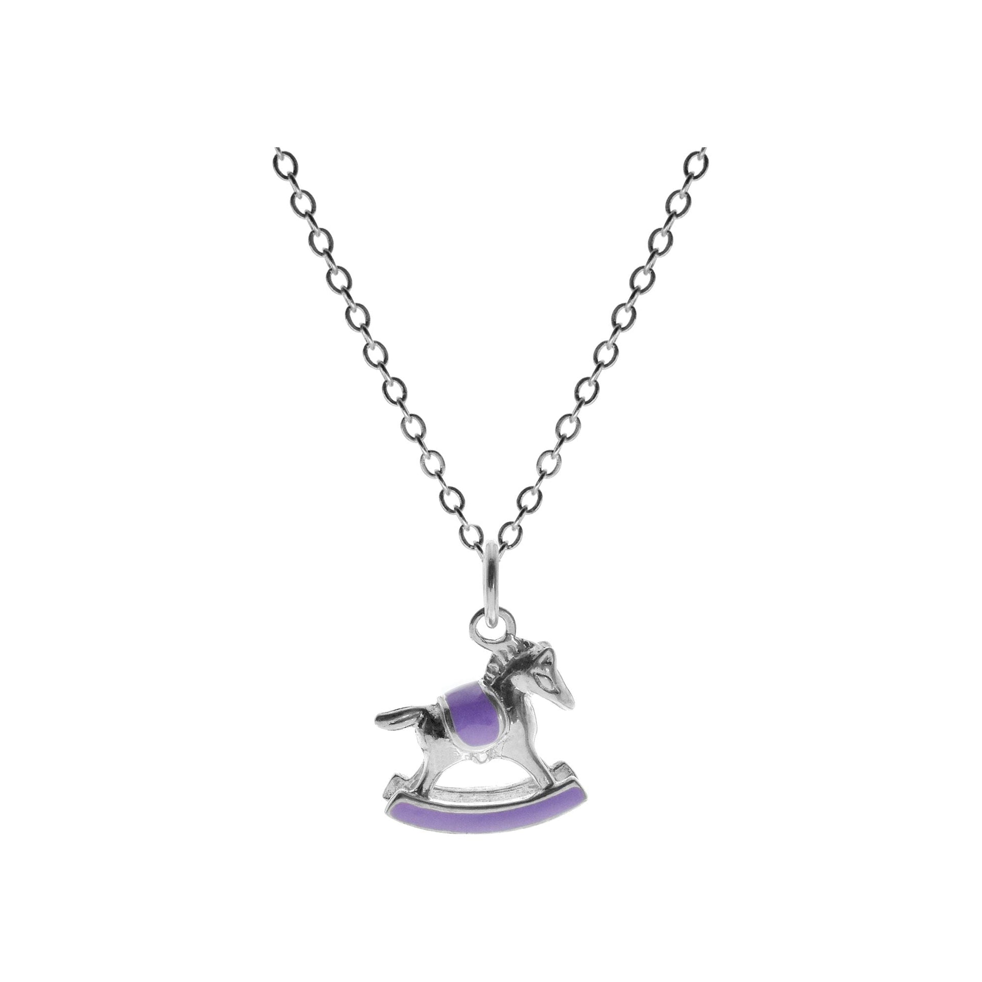 Poppy rocking horse necklace