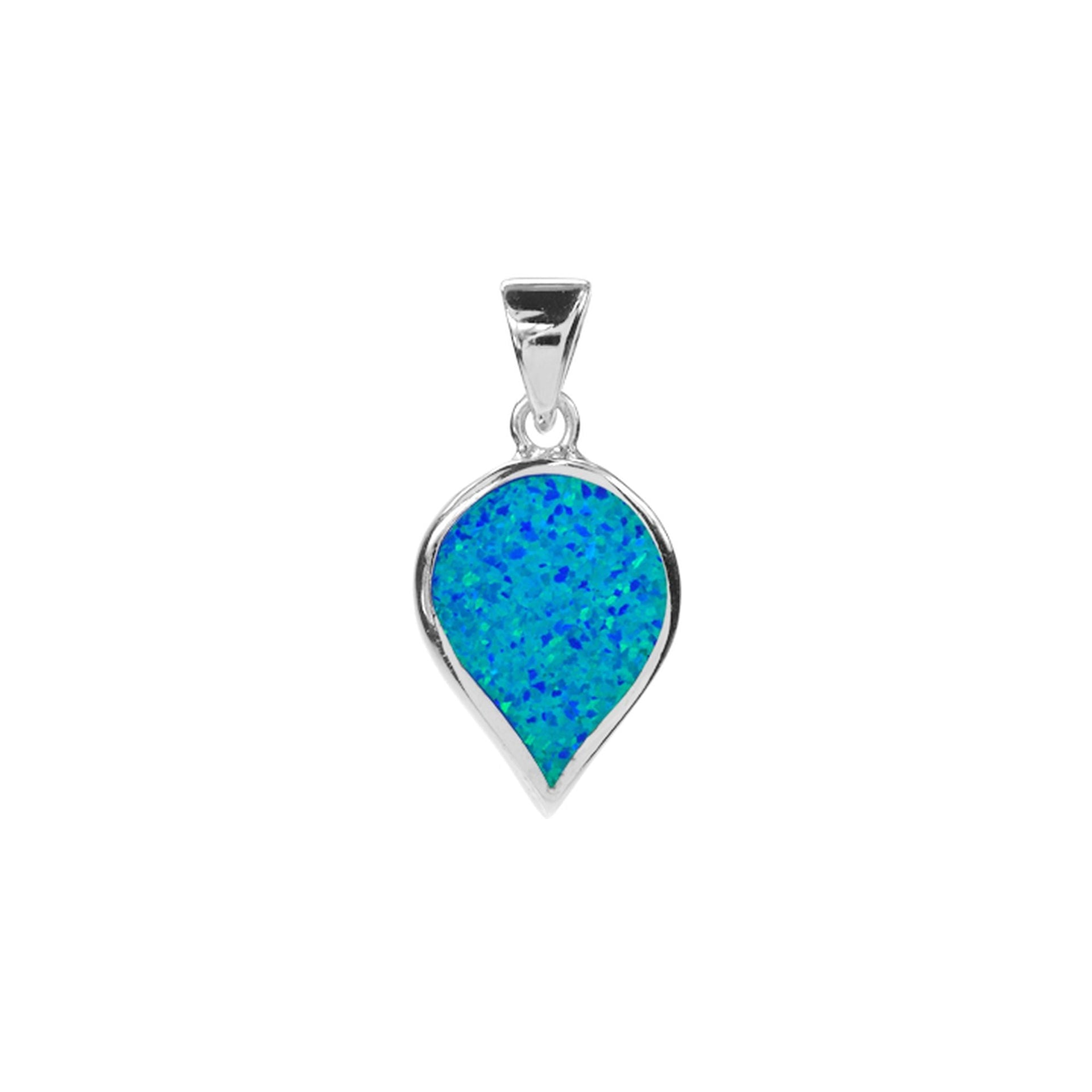 Diana blue opalique teardrop pendant