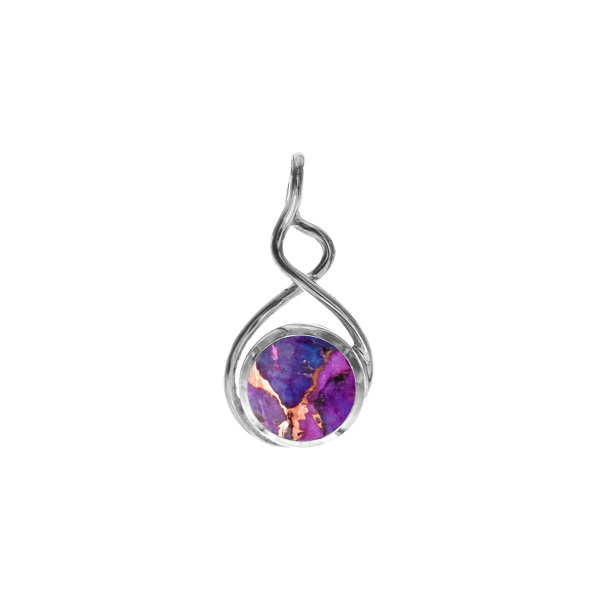 Amy squiggle purple mohave pendant