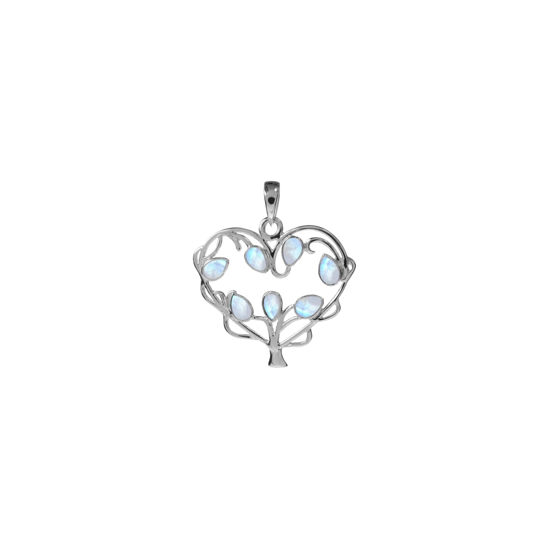 Catalina tree of life rainbow moonstone pendant