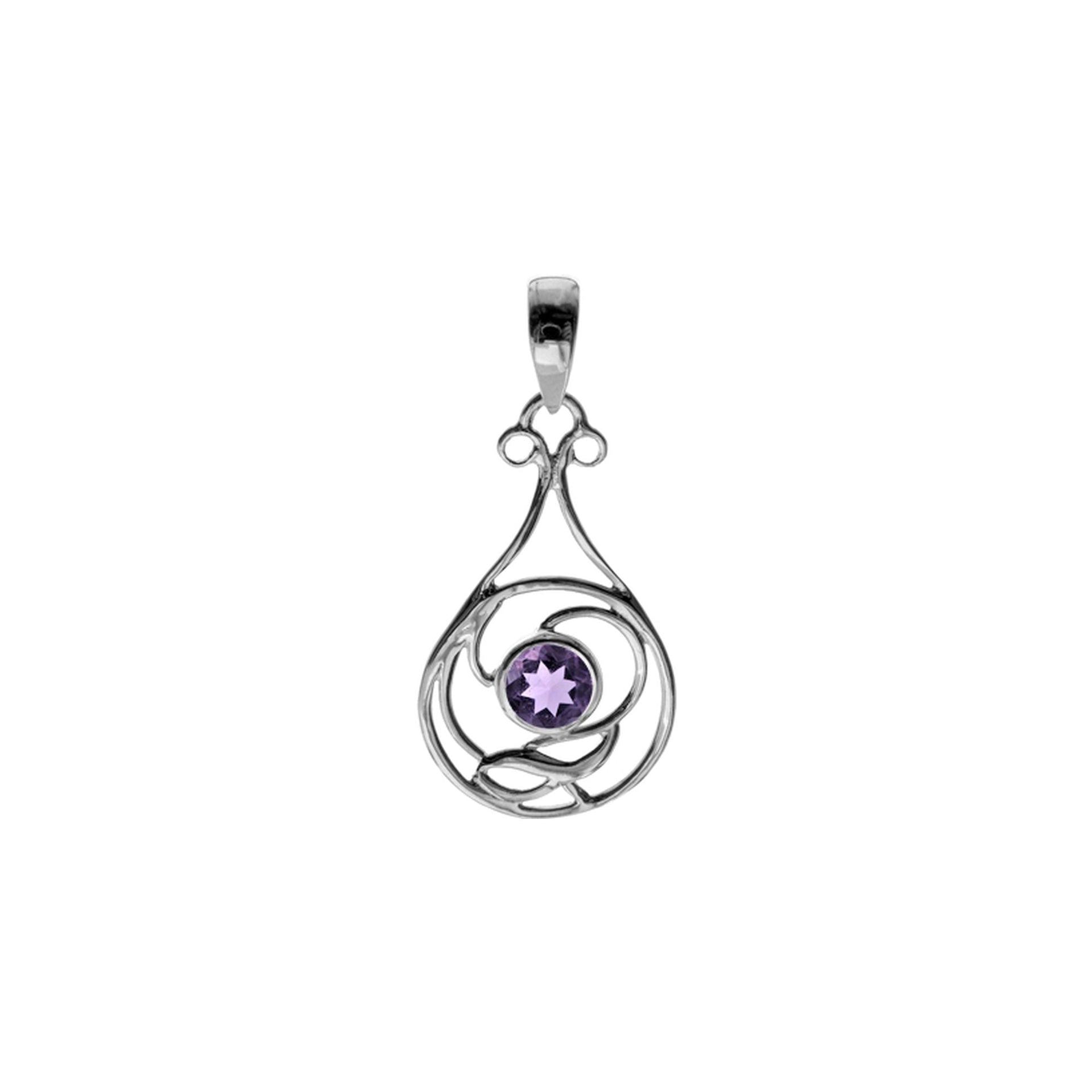 Tilly art nouveau amethyst pendant