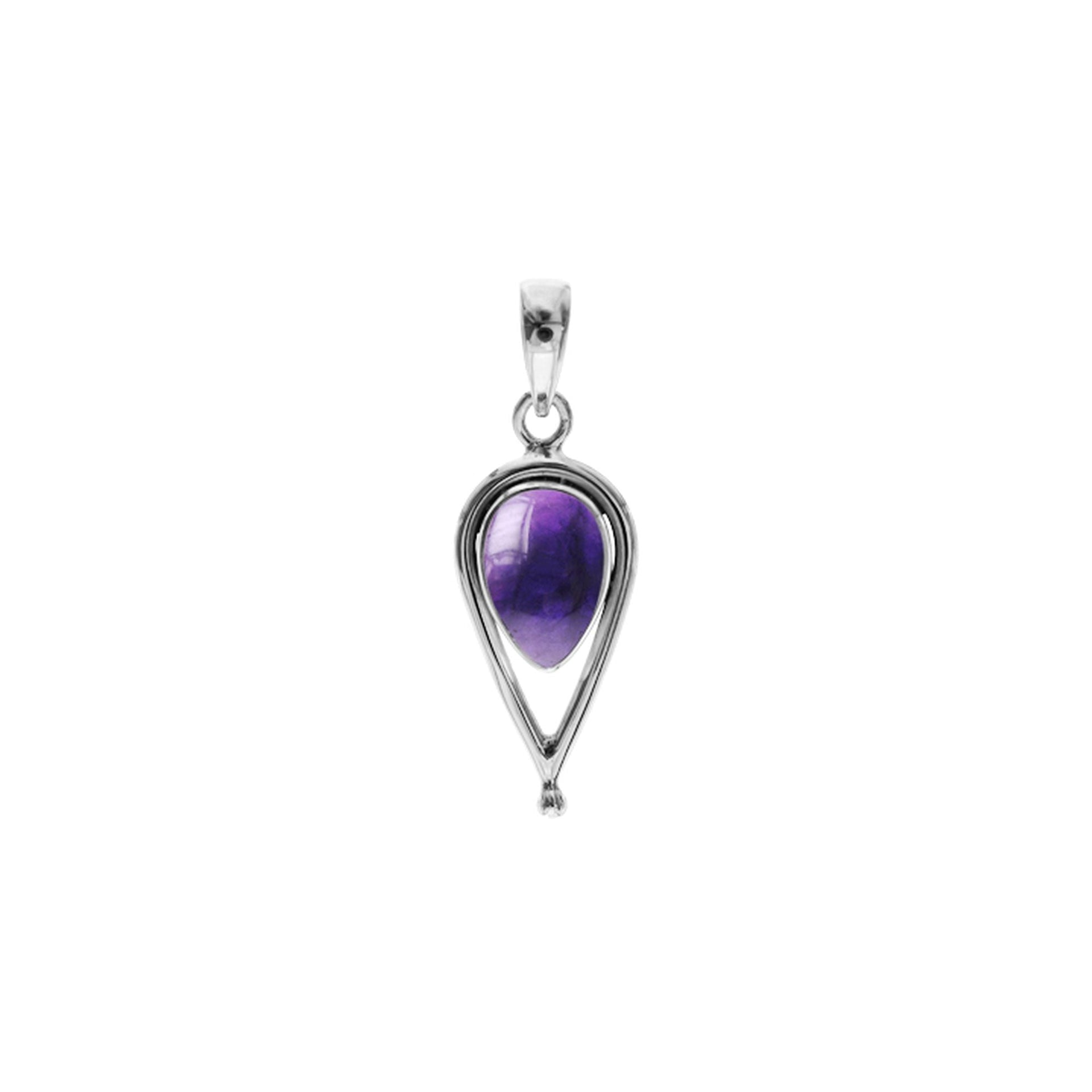 Amy teardrop amethyst pendant