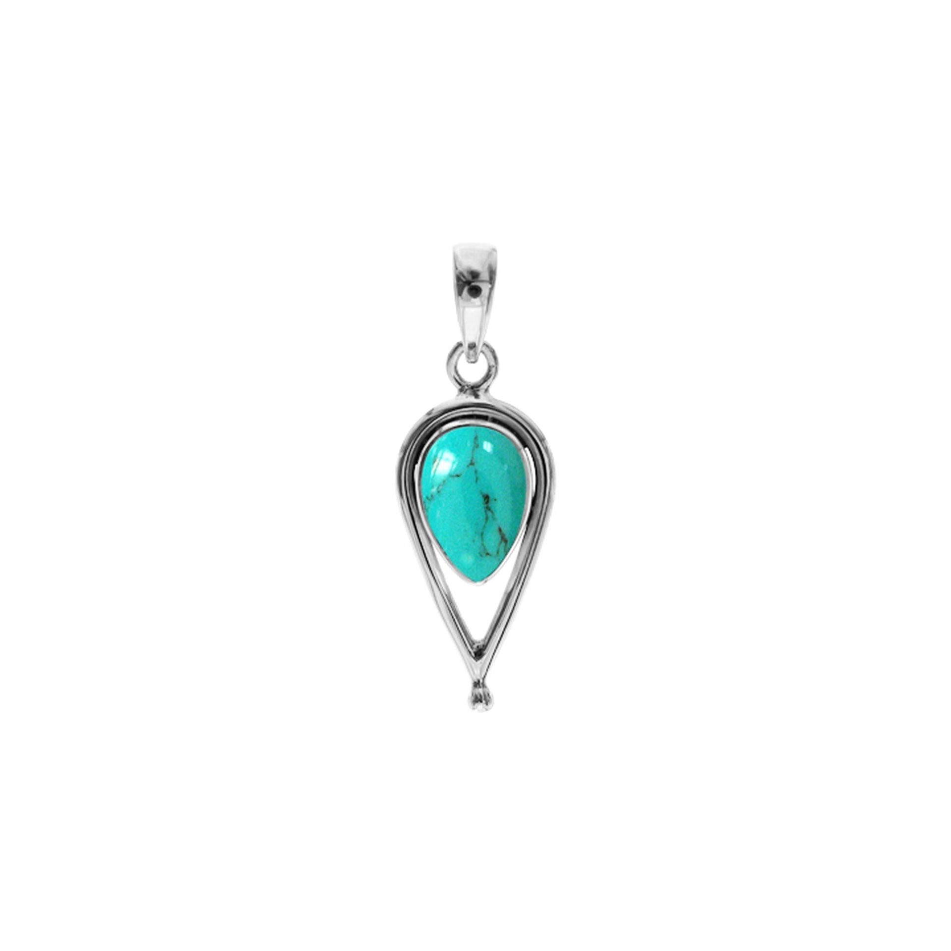 Amy teardrop turquoise pendant