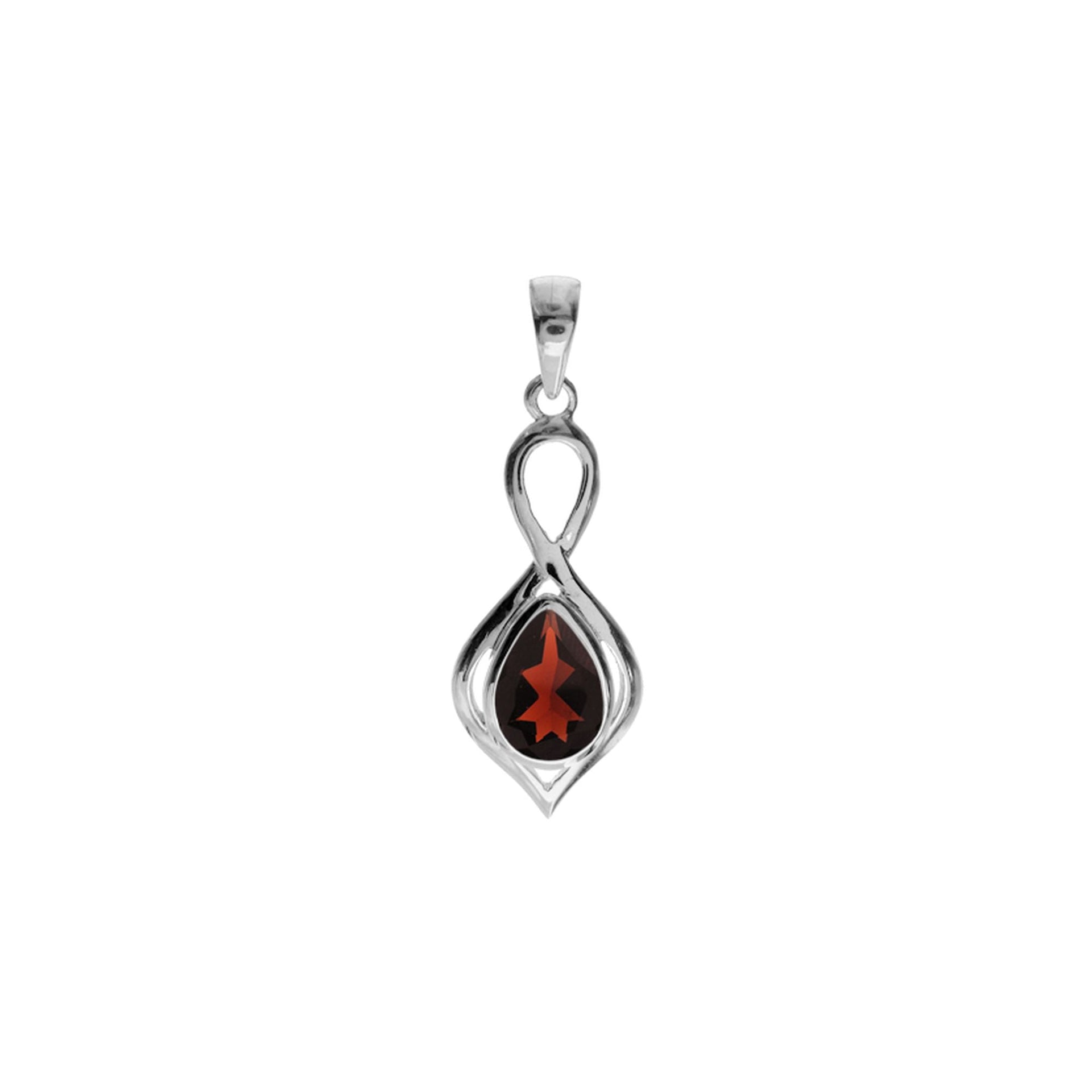 Lola dart-shaped garnet pendant