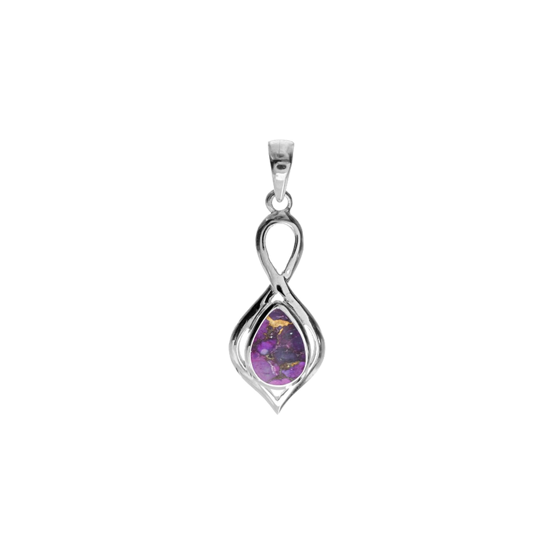 Lola dart-shaped purple mohave pendant